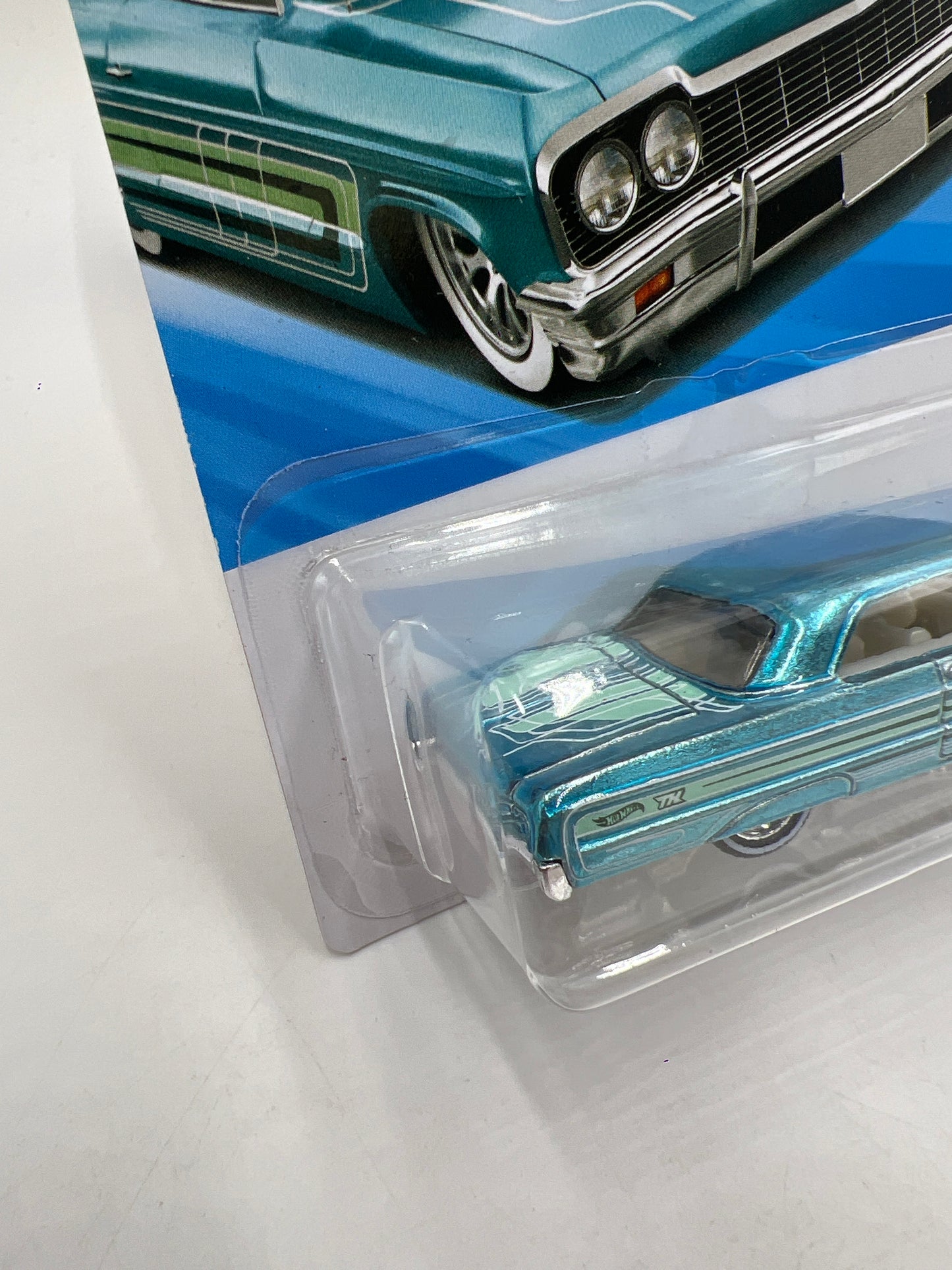 2026 Hot Wheels D Case Super Treasure Hunt #95 64 Impala Light Blue W/Protector