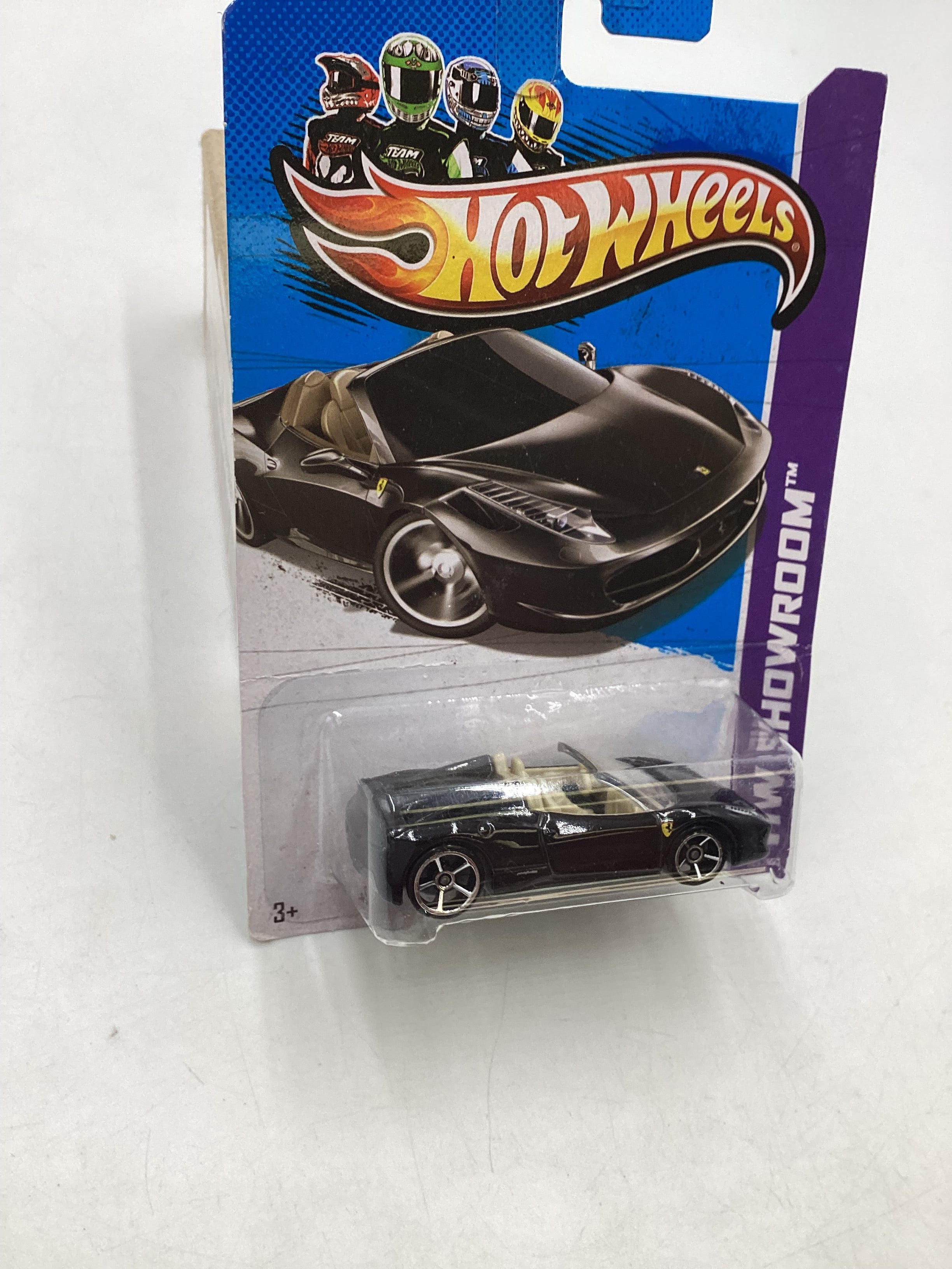 2013 Hot wheels #151 Ferrari 458 Spider Black *Card Not Perfect