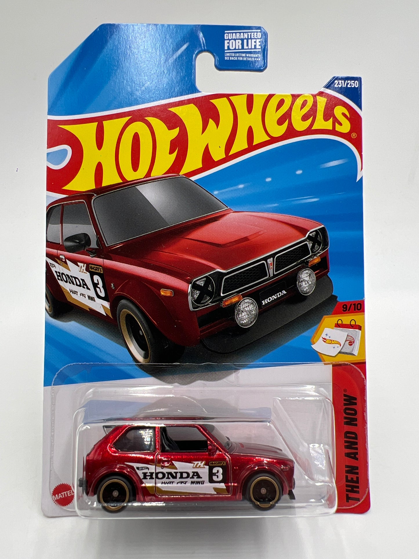 2025 Hot Wheels Super Treasure Hunt #231 73 Honda Civic Custom Red W/Protector