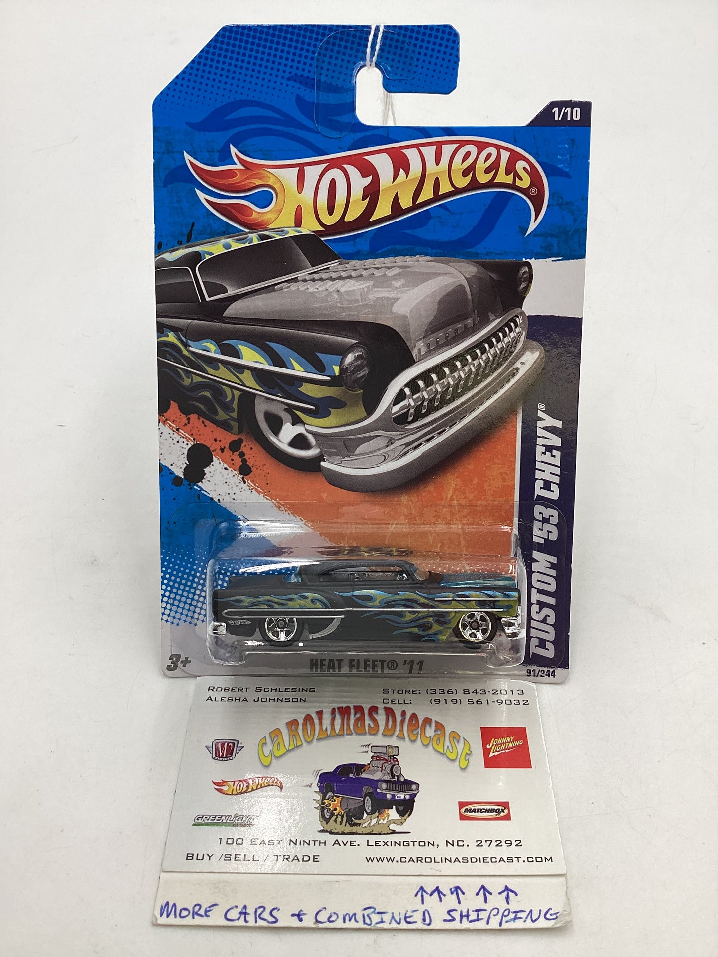 2011 Hot Wheels #91 Grey Custom 53 Chevy 11C