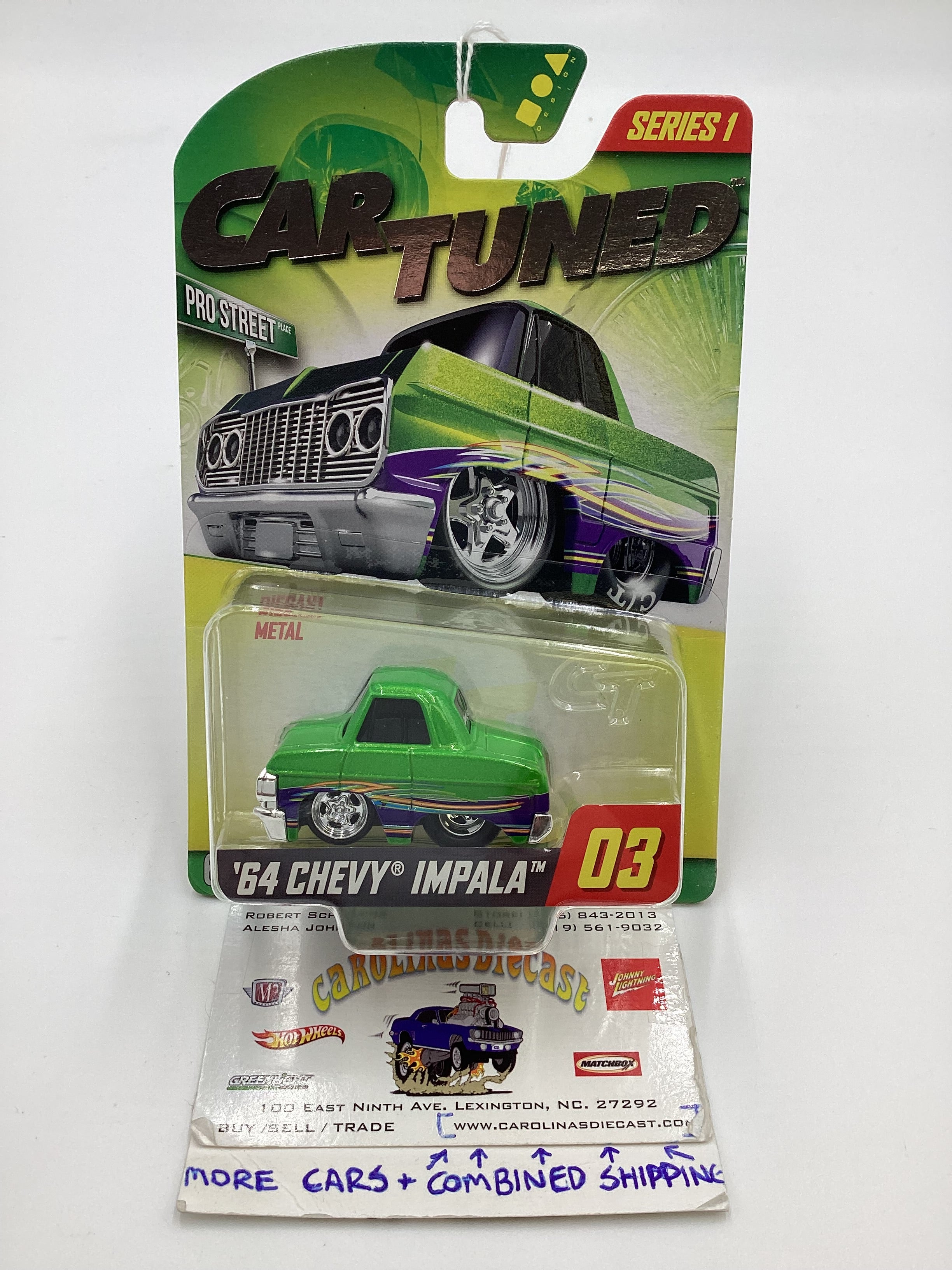 2024 Car Tuned Series 1 #03 64 Chevy Impala Green Walgreens