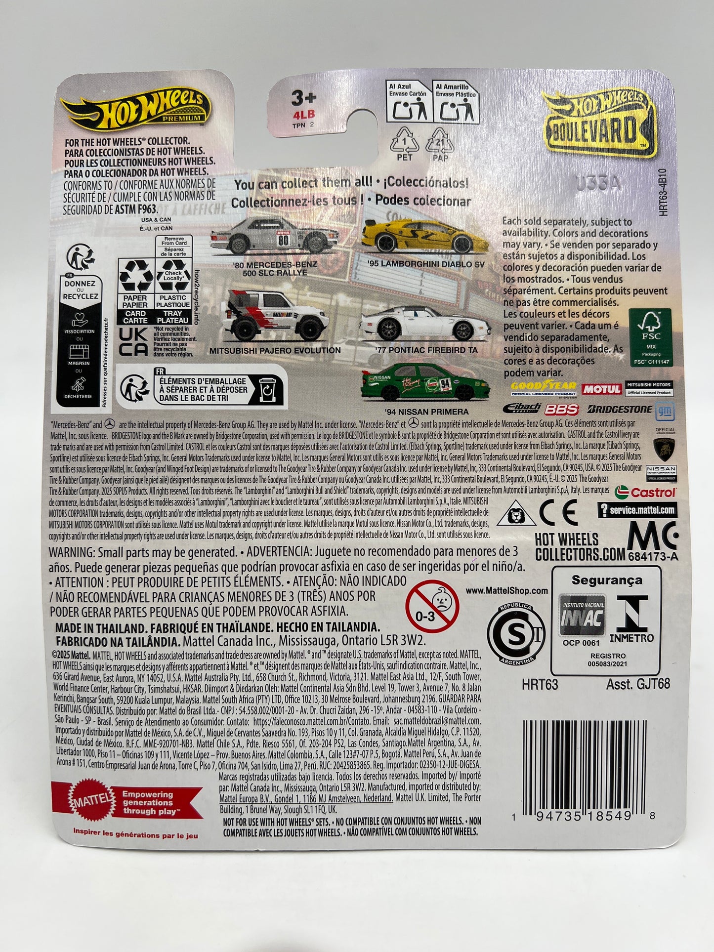 Hot Wheels Premium Boulevard #131 80 Mercedes-Benz 500 SLC Rallye Silver 265D