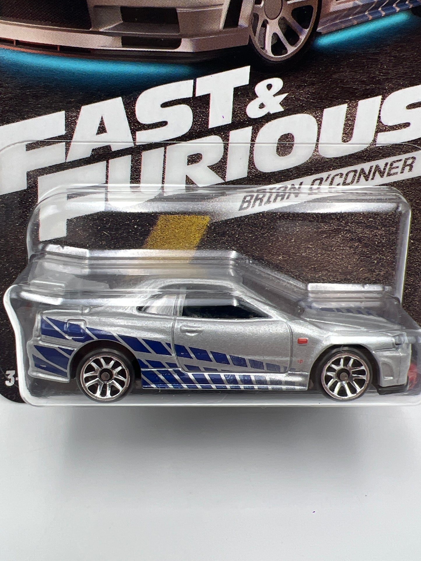 Hot Wheels Fast & Furious Brian O Conner #3 Nissan Skyline GT-R BNR34 Silver W/Protector