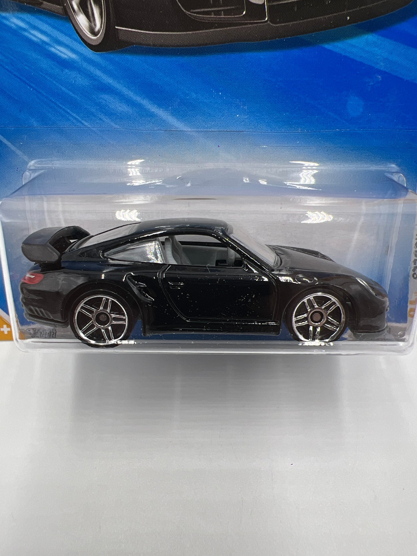 2010 Hot Wheels New Models #14 Porsche 911 GT2 Black Card Not Perfect SR
