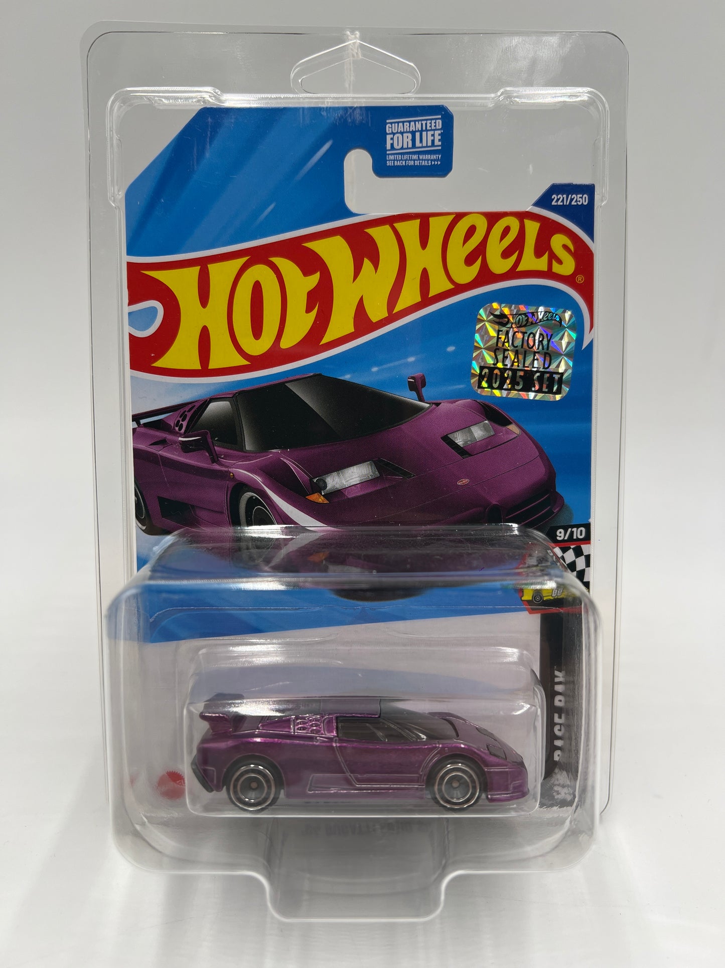 2025 Hot Wheels Factory Sealed Super Treasure Hunt #221 94 Bugatti EB110 SS Purple W/Protector