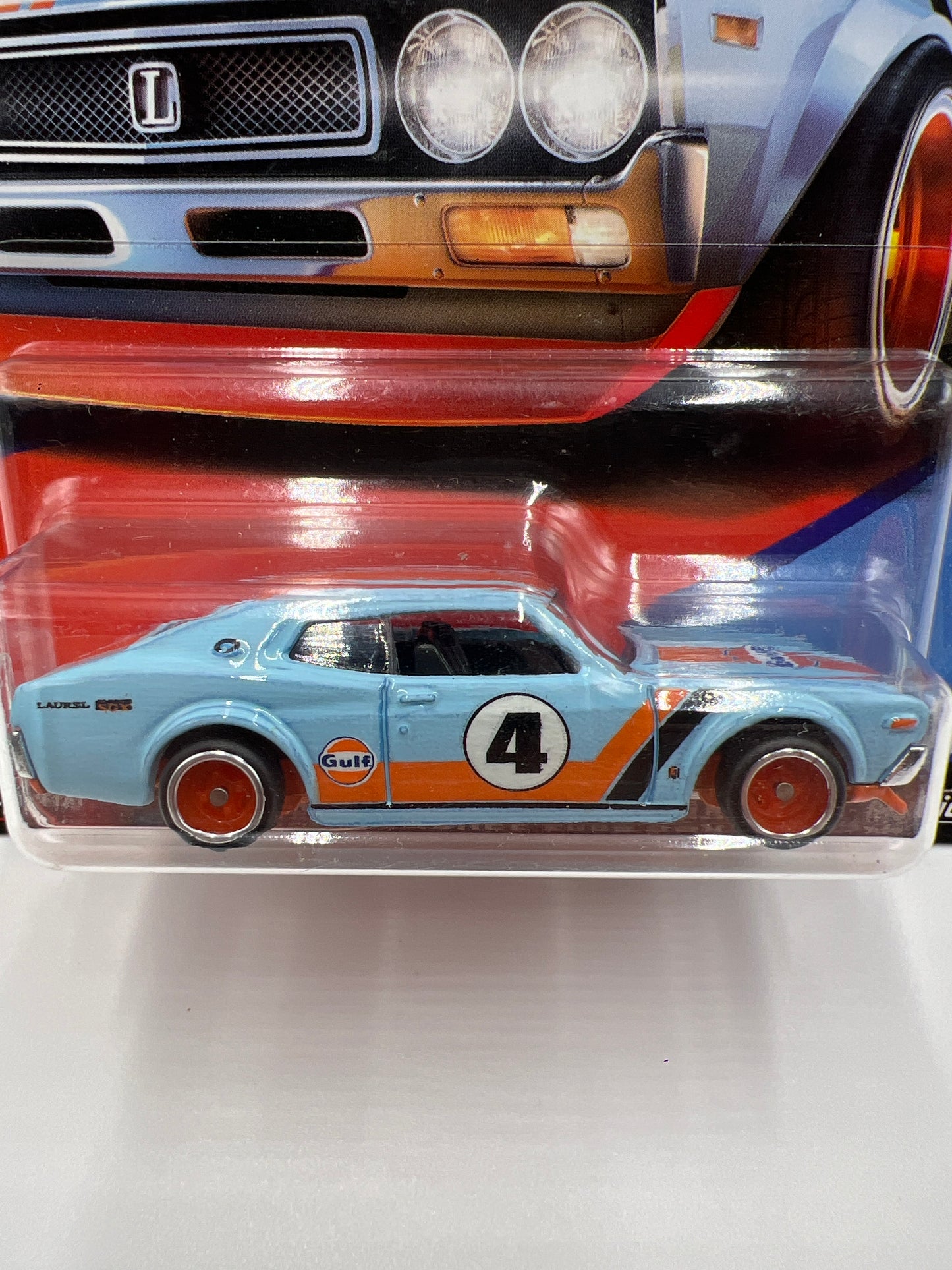 Hot Wheels Car Culture Gulf Series #3 Nissan Laurel 2000 SGX Light Blue Cracked Blister 242C