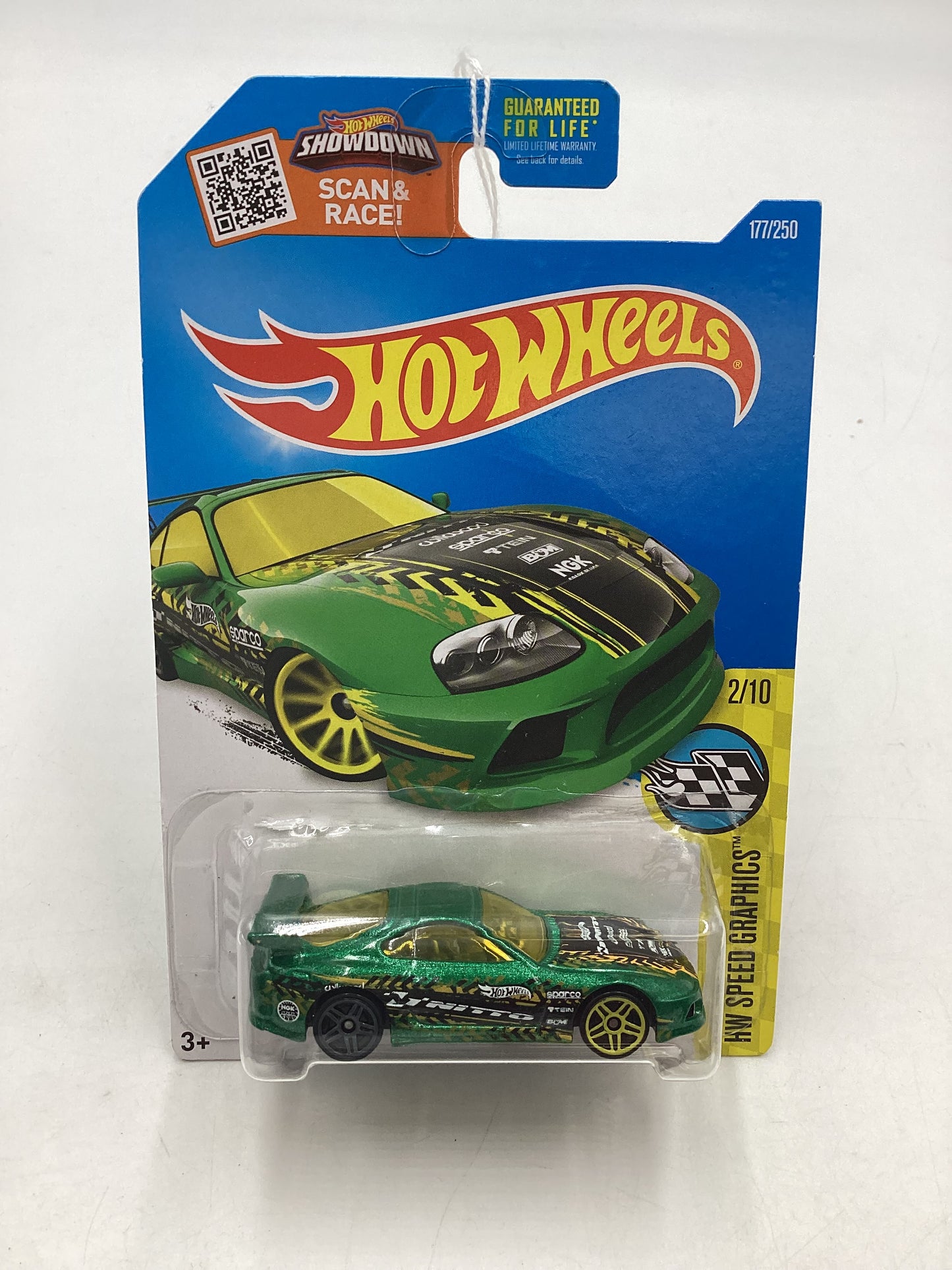 2016 Hot Wheels #177 Toyota Supra (Bent Card) 95B