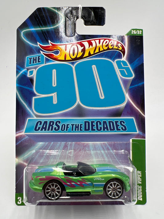 Hot Wheels Cars of the Decades The 90s #26 Dodge Viper Green 164G