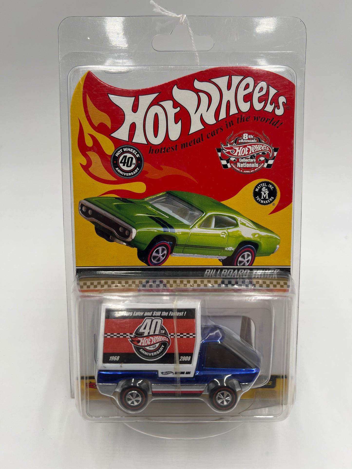 2008 Hot Wheels 8th Annual Collectors Nationals 2142/3000 Billboard Truck Blue W/Working Light & Protector