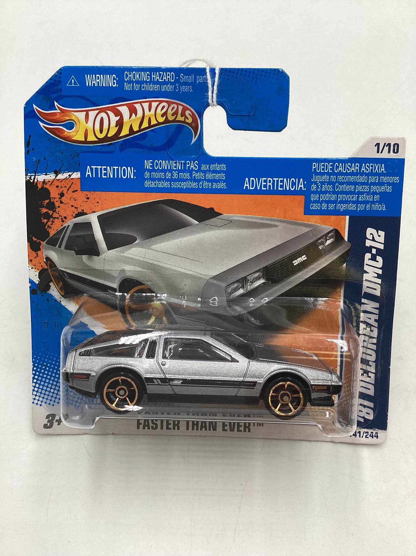 2011 Hot Wheels Faster Than Ever #141 81 DeLorean DMC-12 Short Card