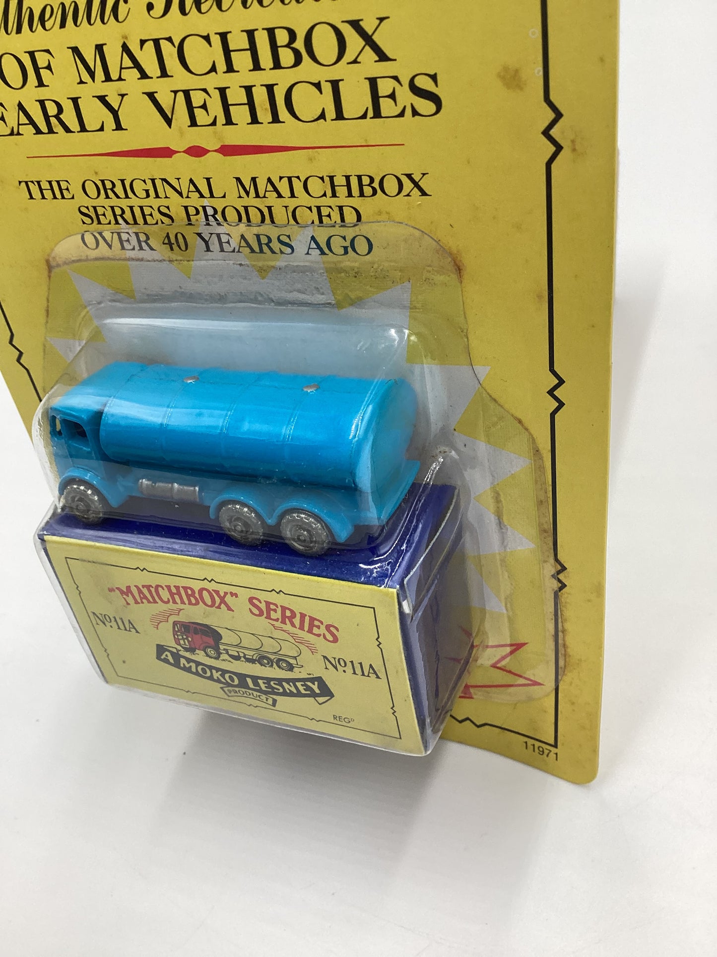 1992 Matchbox Originals No. 11A E.R.F. Petrol Tanker Light Blue (SR)