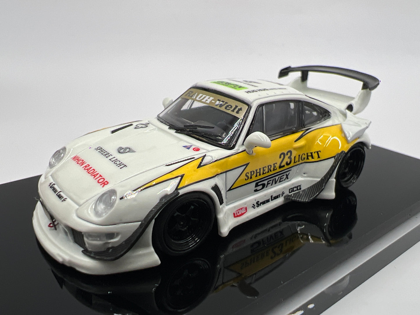 Street Warrior x Ghost Player #262/299 Glow In The Dark Porsche 993 RWB White/Yellow VHTF See Pics For Glow