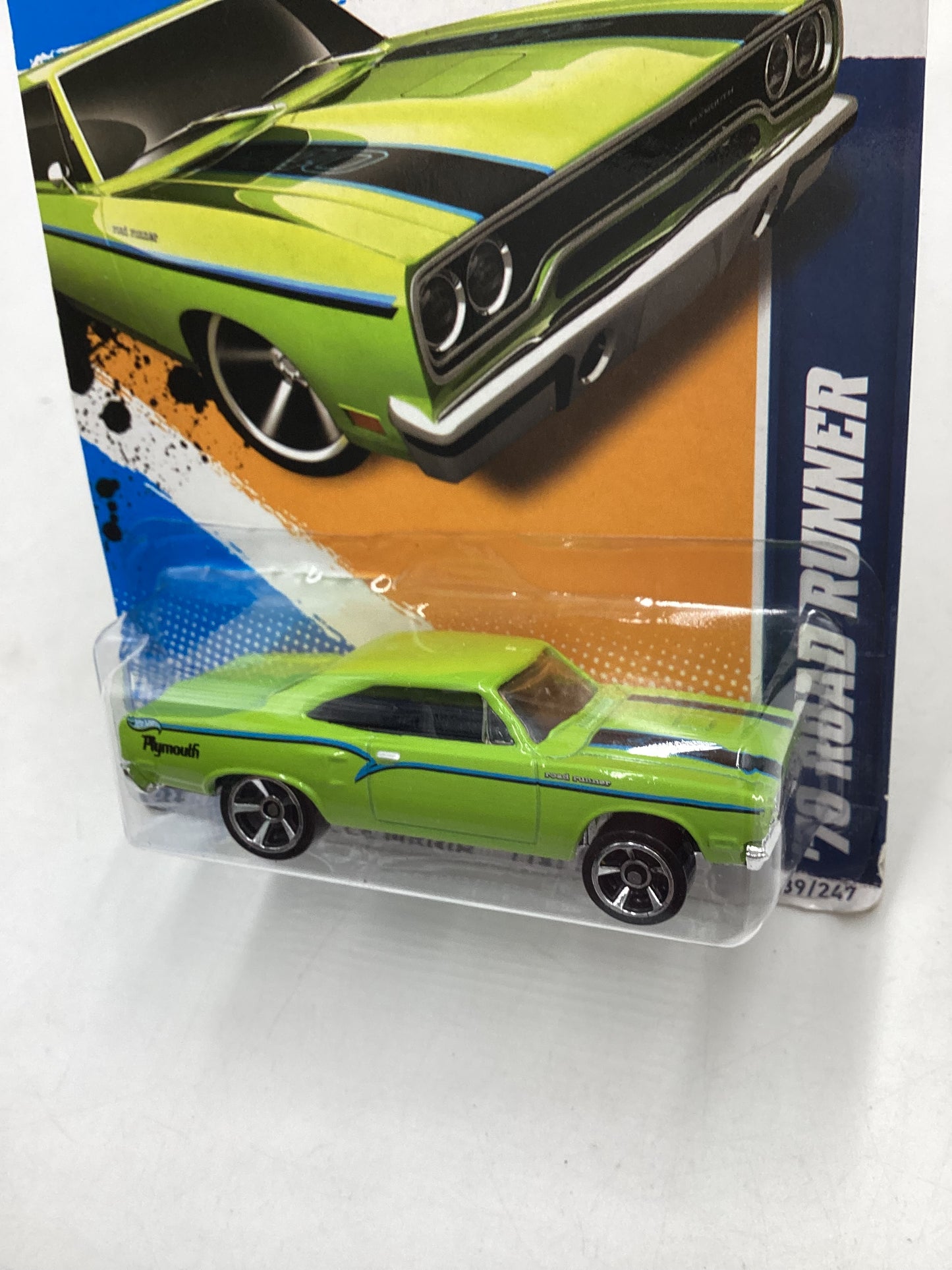 2012 Hot Wheels Muscle Mania Mopar #89 70 Road Runner Lime Green 39E