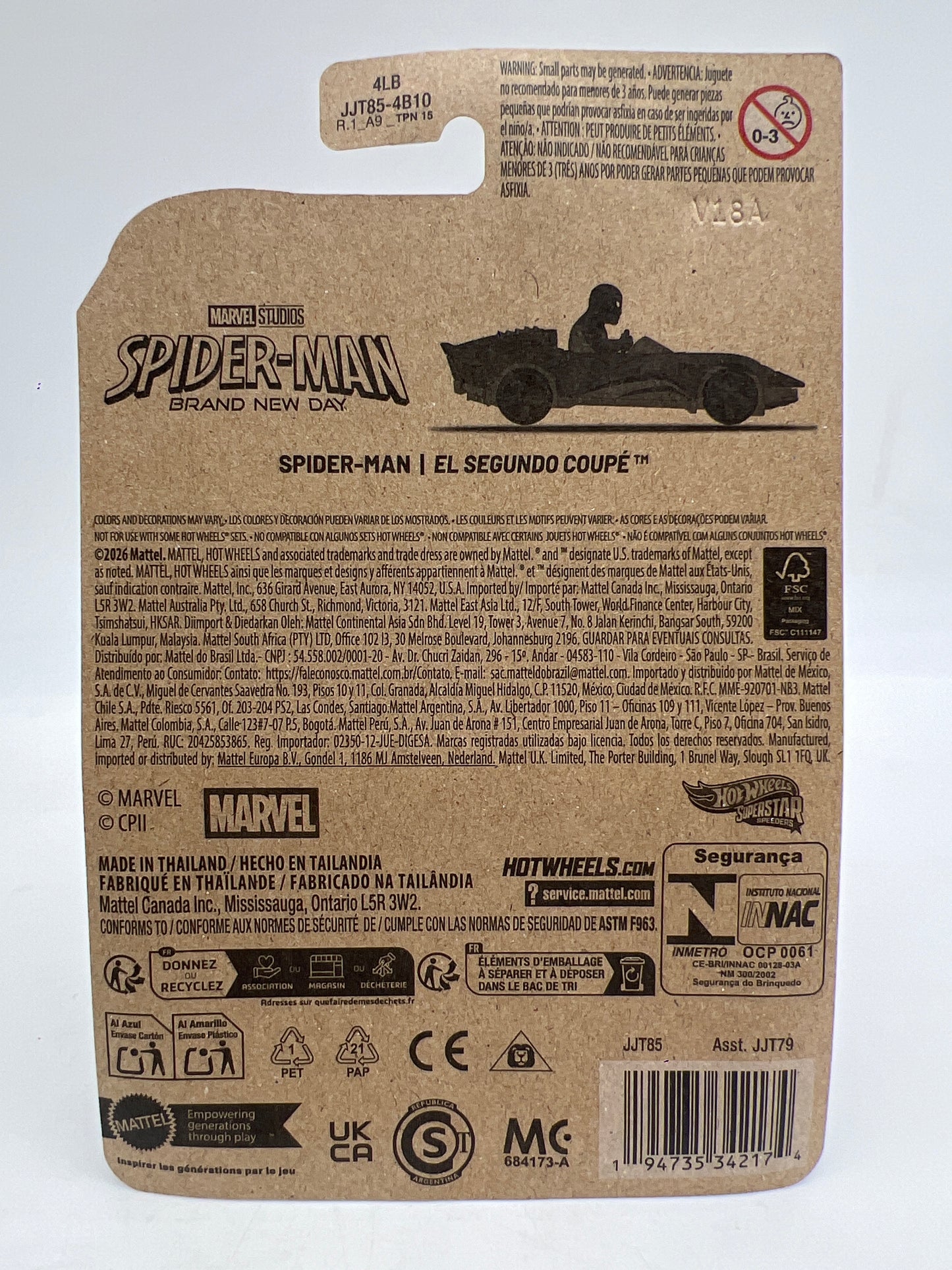 2026 Hot Wheels Superstar Speeders Spider-Man & El Segundo Coupe