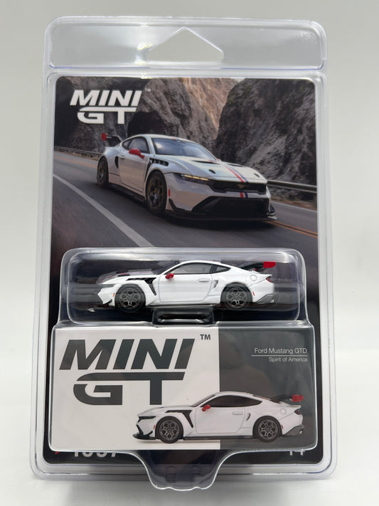 Mini GT #1097 Ford Mustang GTD Spirit Of America White