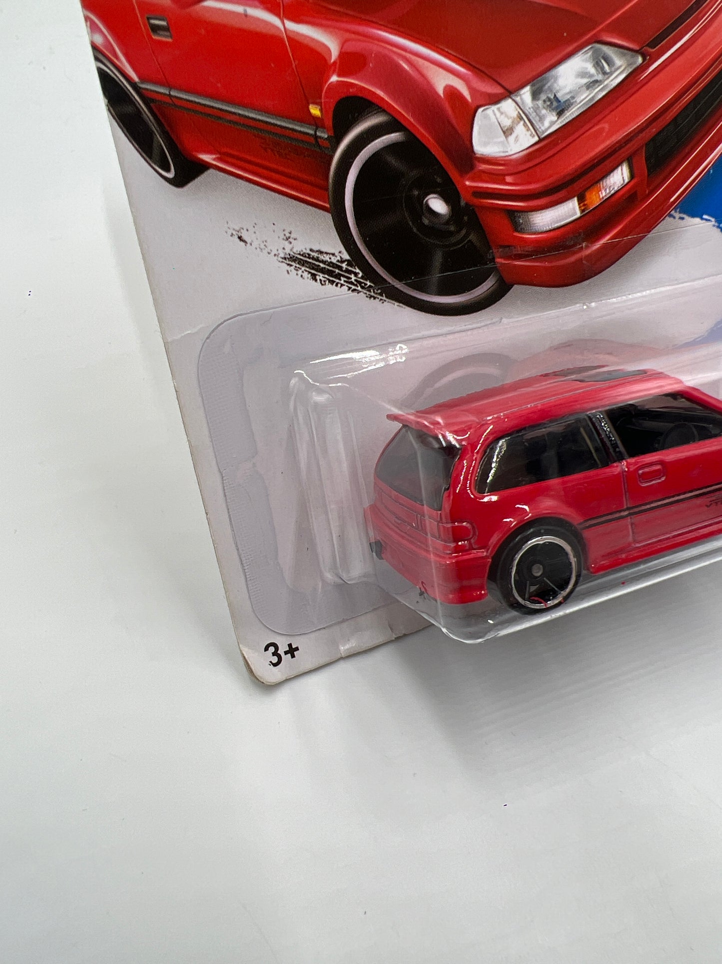 2014 Hot Wheels City #30 1990 Honda Civic EF Red Bad Card 78A