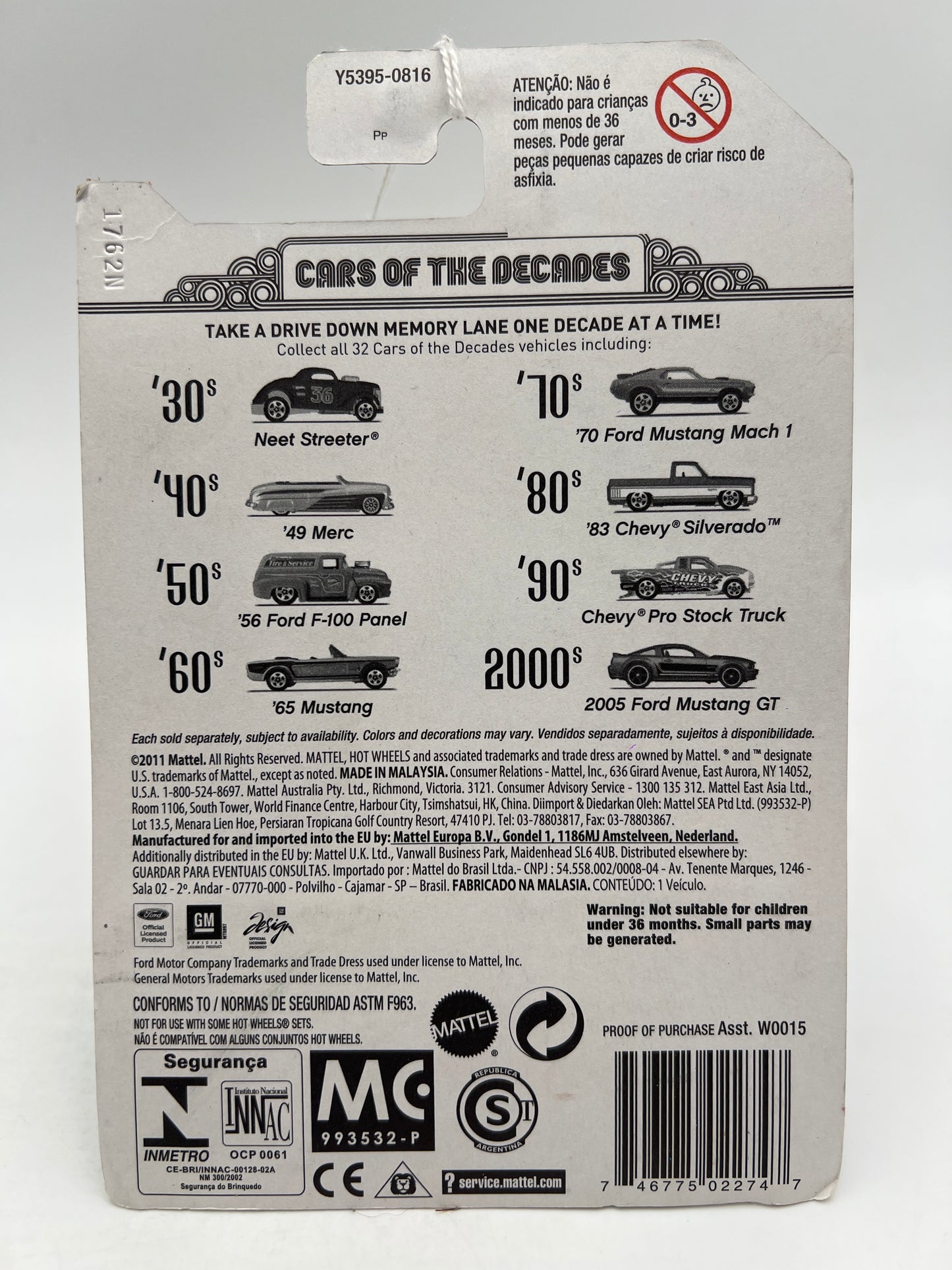Hot Wheels Cars of the Decades The 00s #32 2005 Ford Mustang GT Red