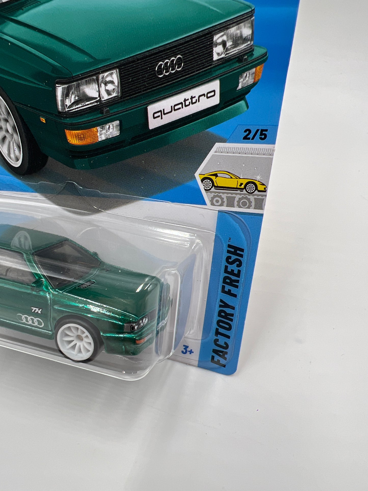 2025 Hot Wheels Factory Sealed Super Treasure Hunt #16 87 Audi Quattro Green W/Protector