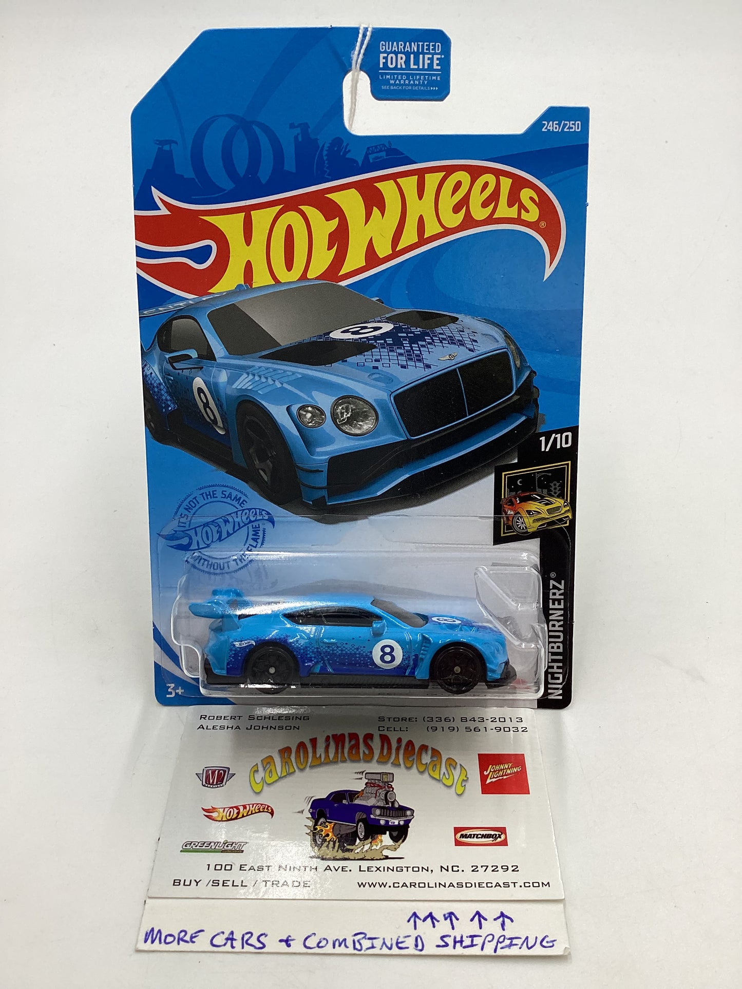 2020 Hot wheels #246 2018 Bentley Continental GT3 Game Stop Exclusive 237C