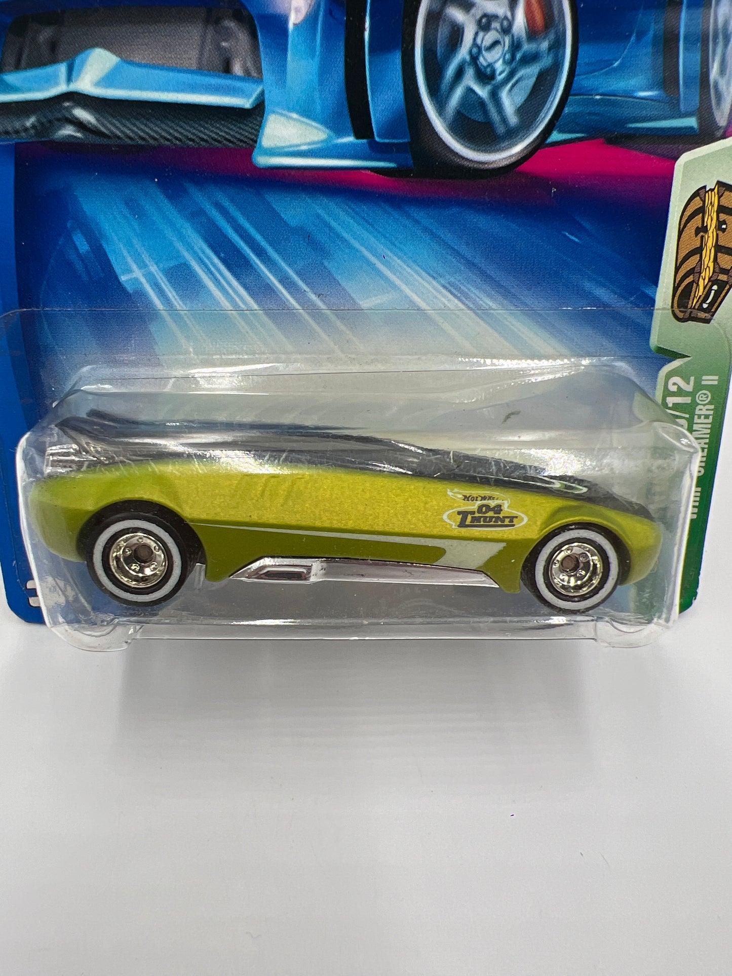 2004 Hot Wheels Treasure Hunt #109 Whip Creamer II Green W/Real Riders Bad Blister 282D