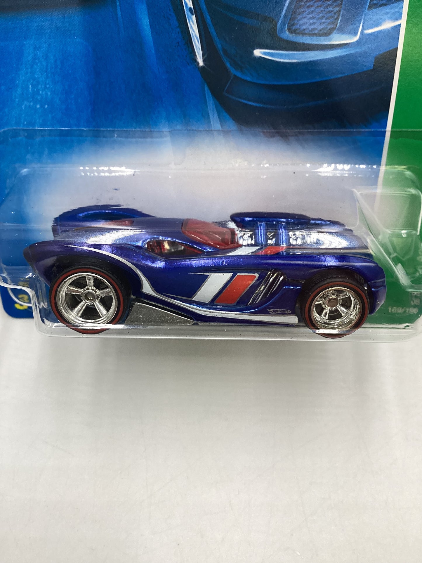 2008 Hot Wheels Super Treasure Hunt + Treasure Hunt 16 Angels Blue #169 with protector