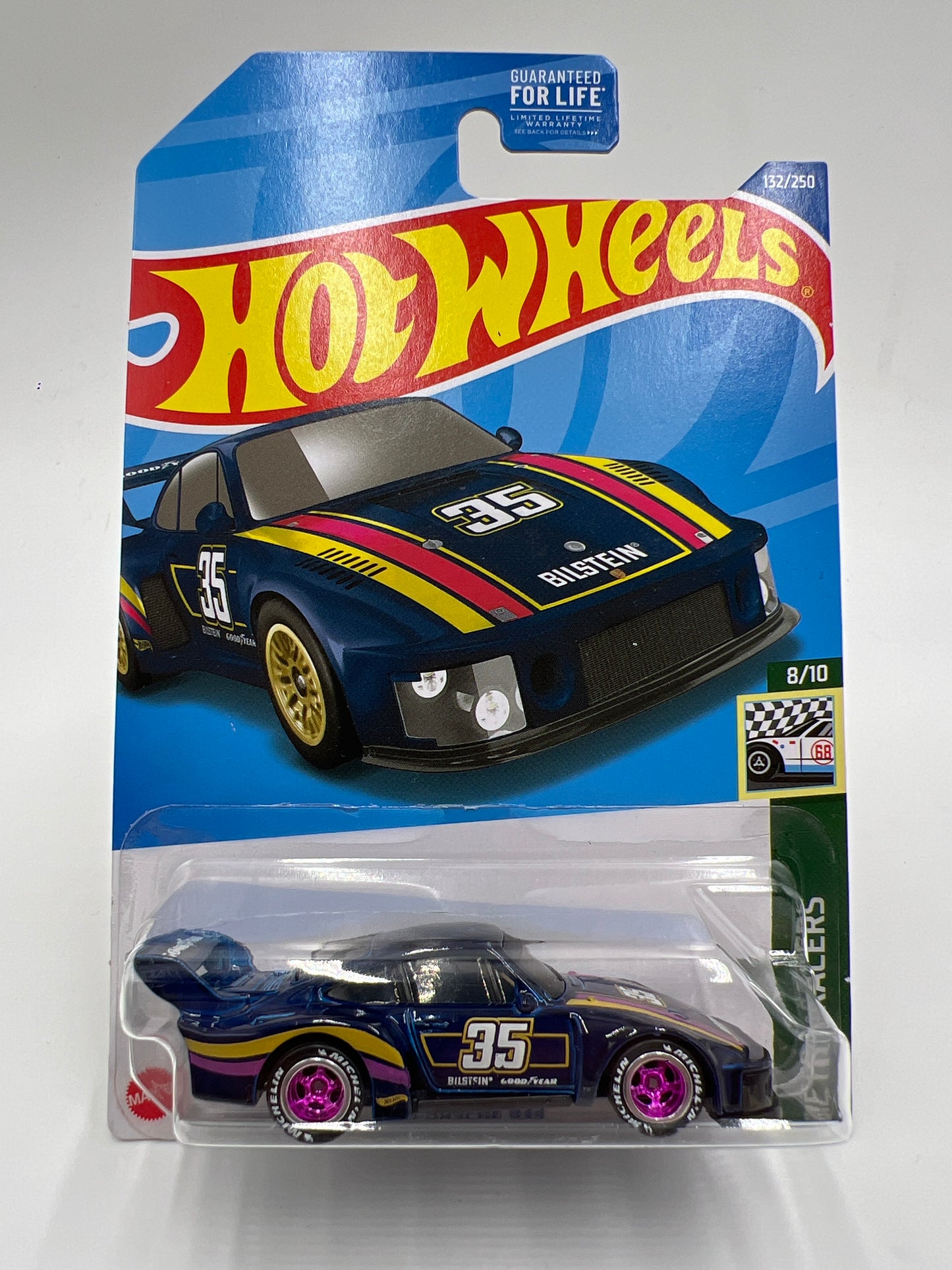 Hot Wheels Porsche 935 Dark Blue Wheel Swap Custom On Card W/Protector SR