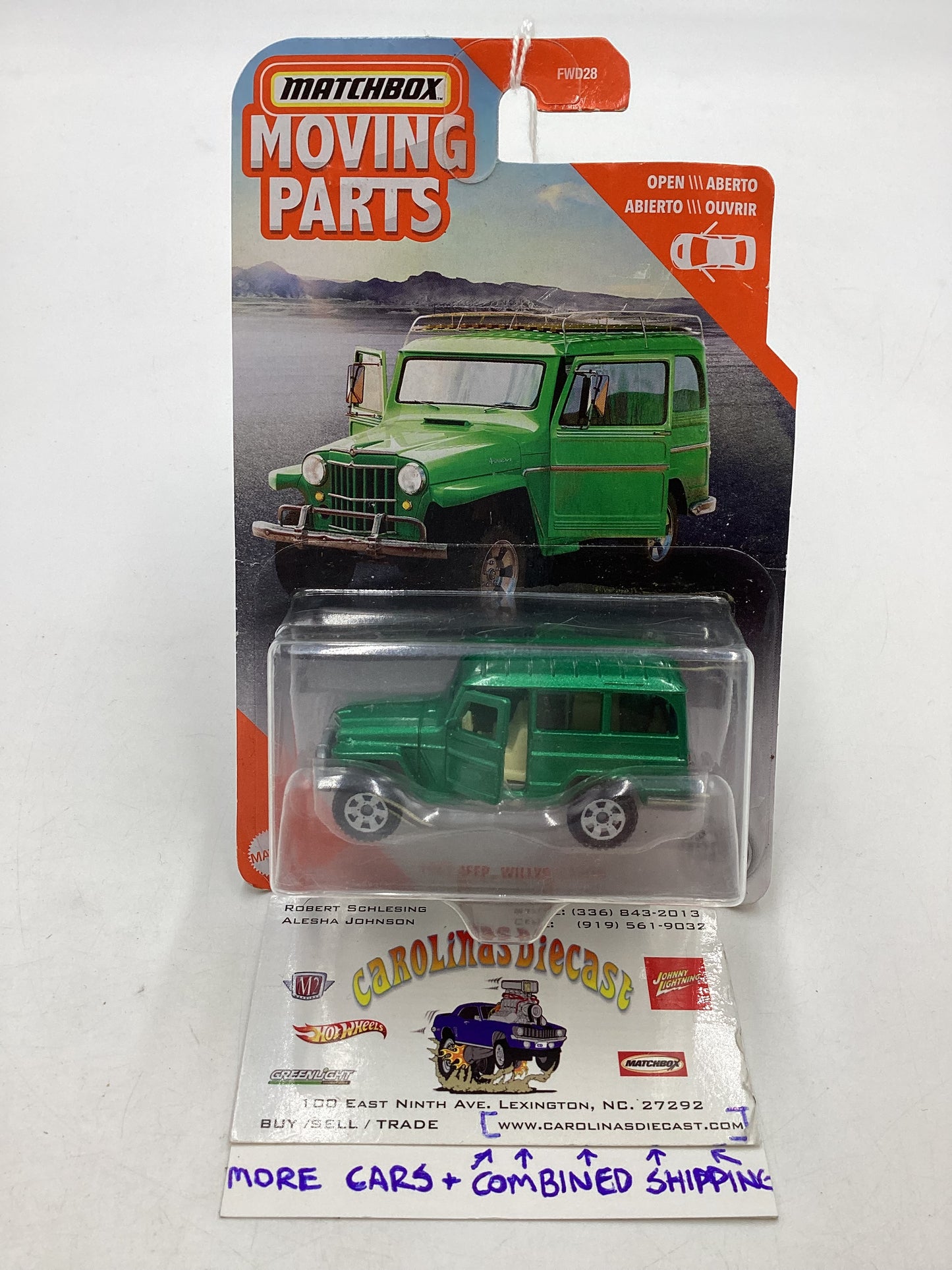 Matchbox Moving Parts 1962 Jeep Willy’s Wagon Green 164F