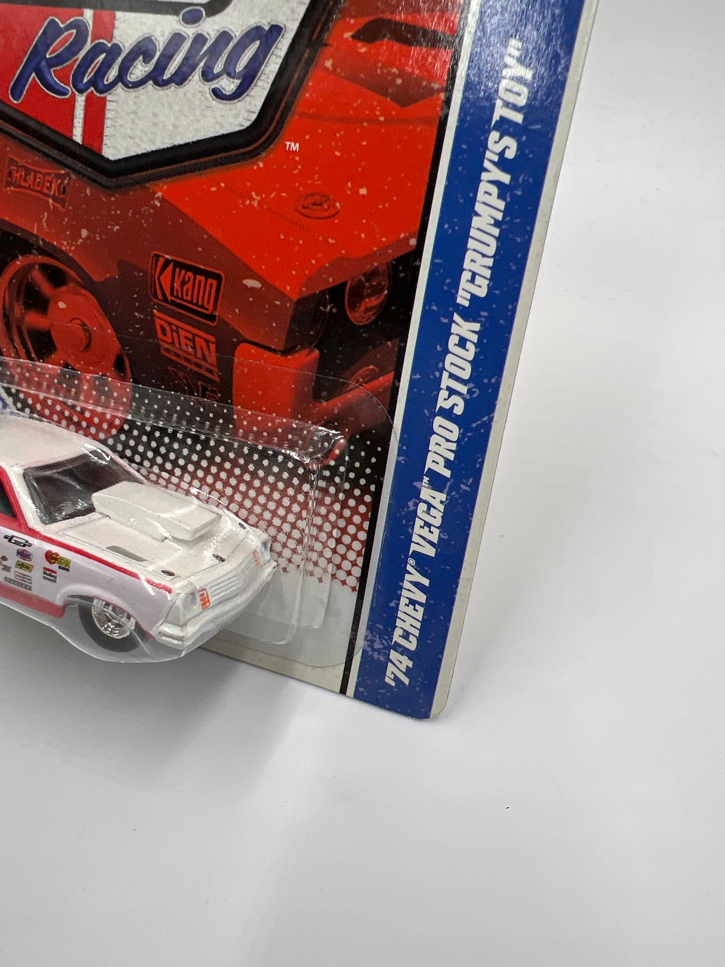 Hot Wheels Premium Vintage Racing #12 74 Chevy Vega Pro Stock Grumpys Toy Red/White W/Protector #2