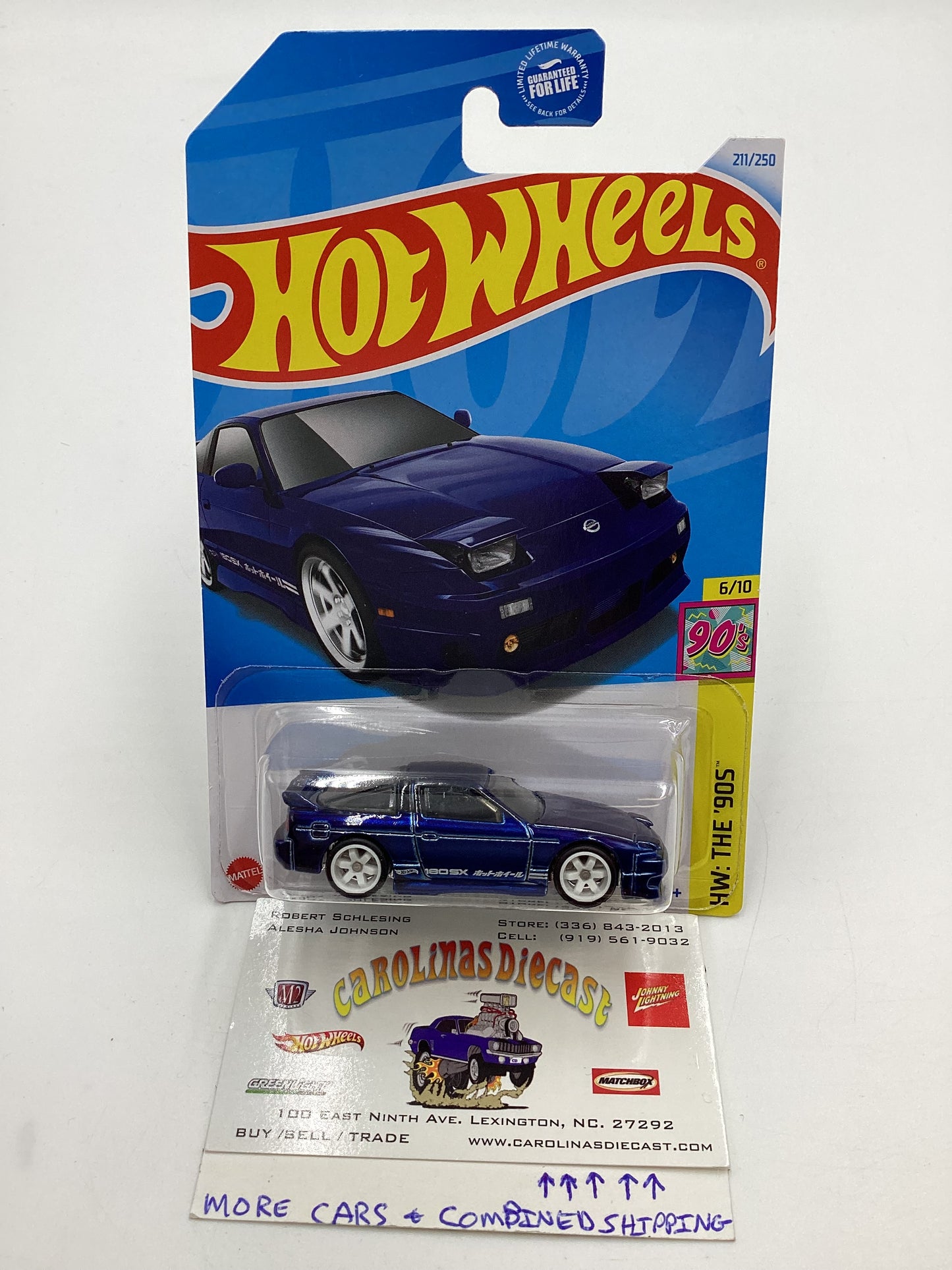 2024 Hot Wheels Super Treasure Hunt #211 96 Nissan 180SX Type X Blue W/Protector