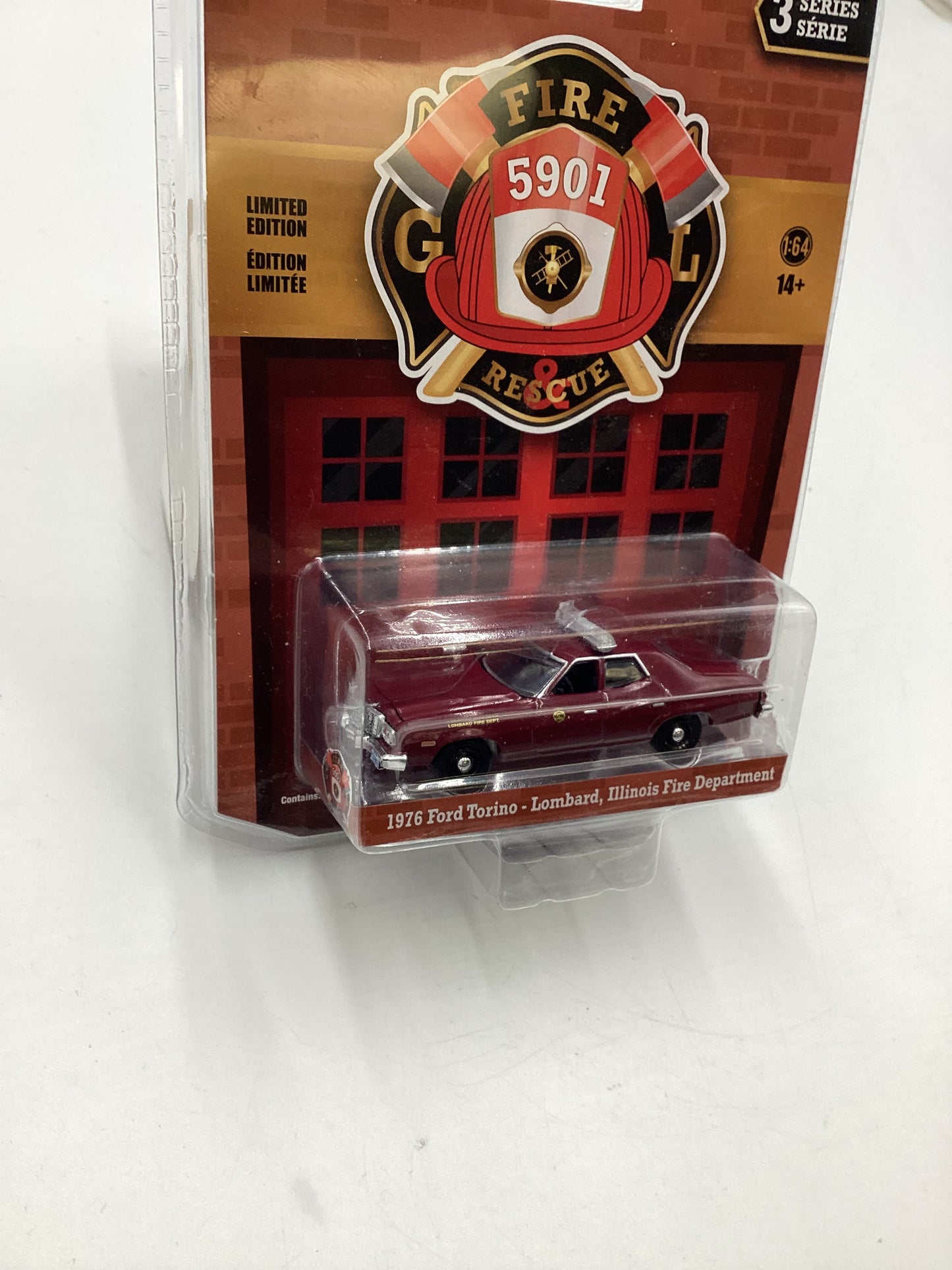 Greenlight GL 5901 Fire and Rescue Series 3 1976 Ford Torino Lombard Illinois Fire Department 177D