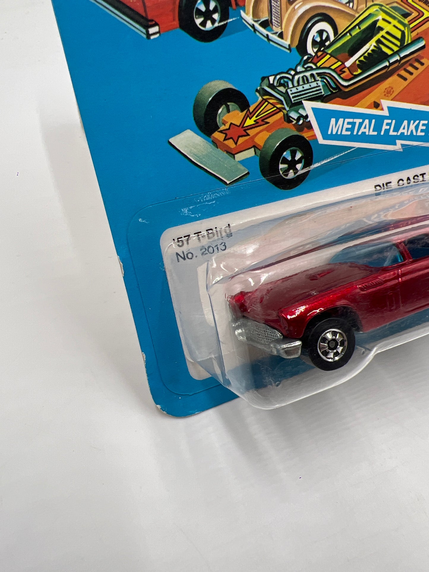 Hot Wheels Original 1982 #2013 57 T-Bird Red Unpunched W/Protector Blister Not Perfect