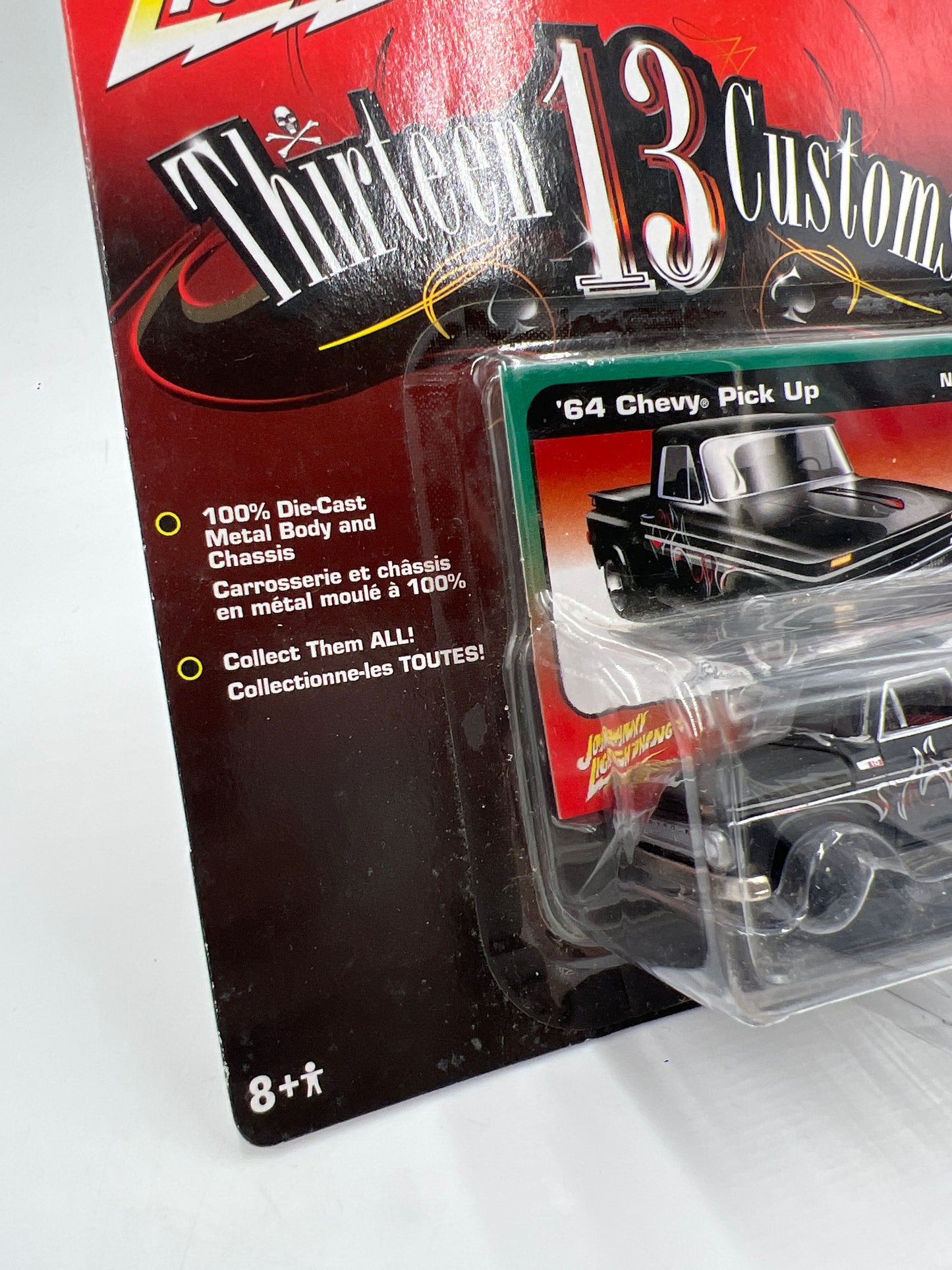 Johnny Lightning Street Freaks Thirteen Customs #6 64 Chevy Pickup Black 221G