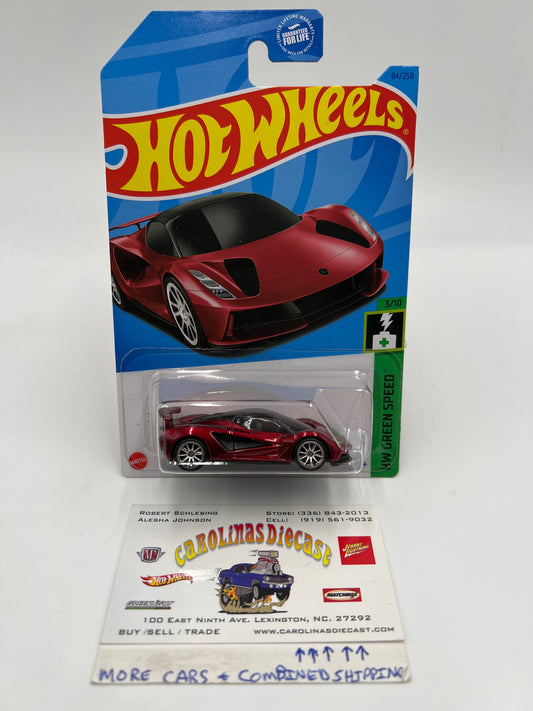 2023 Hot Wheels Super Treasure Hunt #84 Lotus Evija Red W/Protector 2