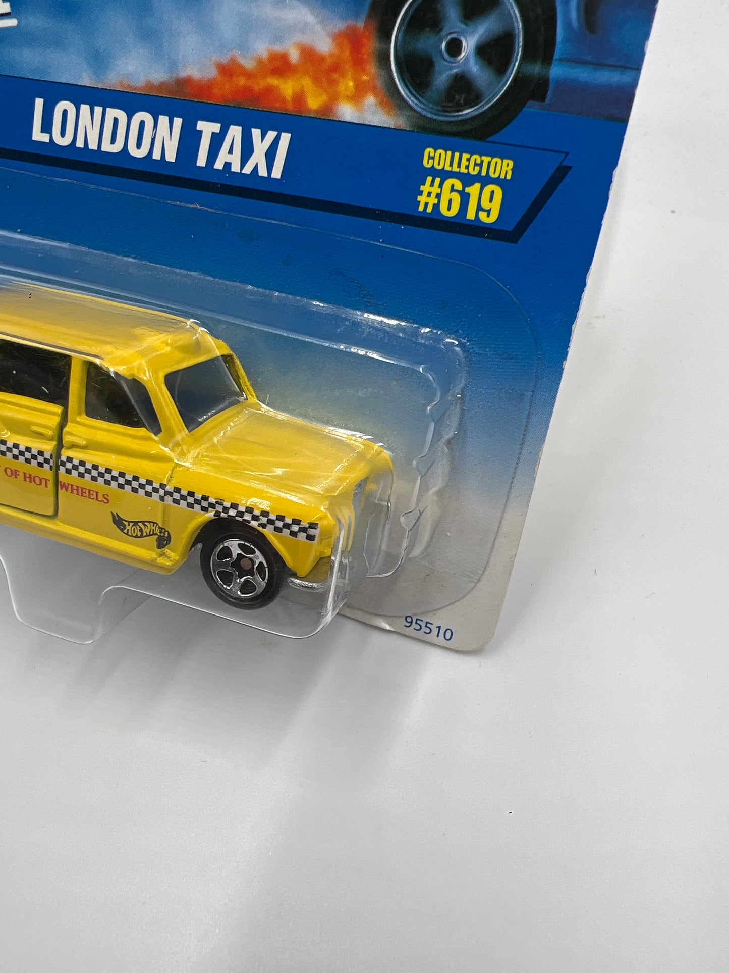 Hot Wheels Collector #619 London Taxi British Cab Service Yellow Card Not Perfect 239G