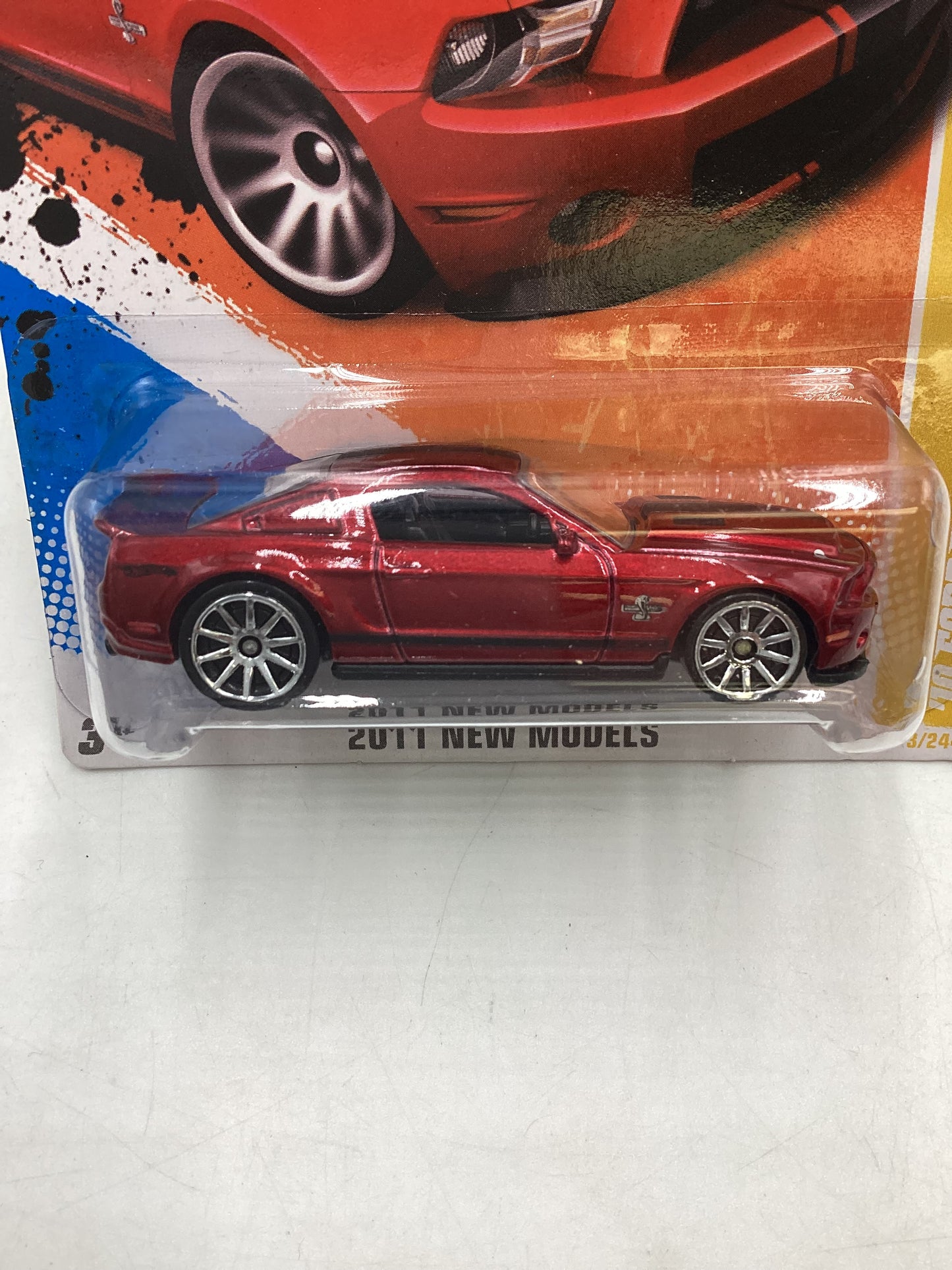 2011 Hot Wheels #3 10 Ford Shelby GT-500 Super Snake Red 25D