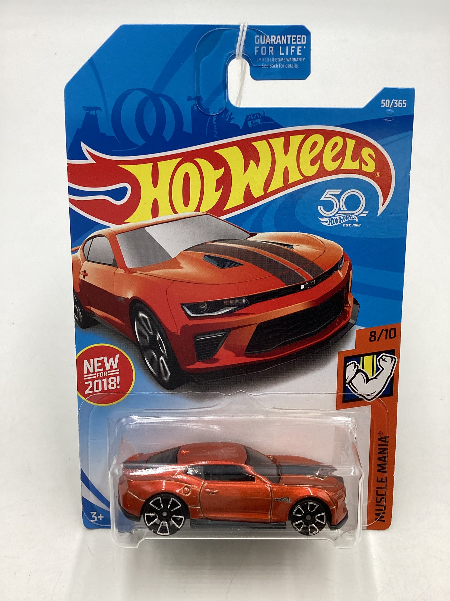 2018 Hot Wheels #050 Orange 18 Camaro SS 5E