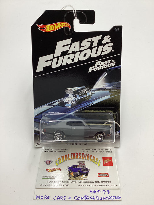 2016 Hot Wheels Fast and Furious #4 70 Chevelle SS Gray 69H