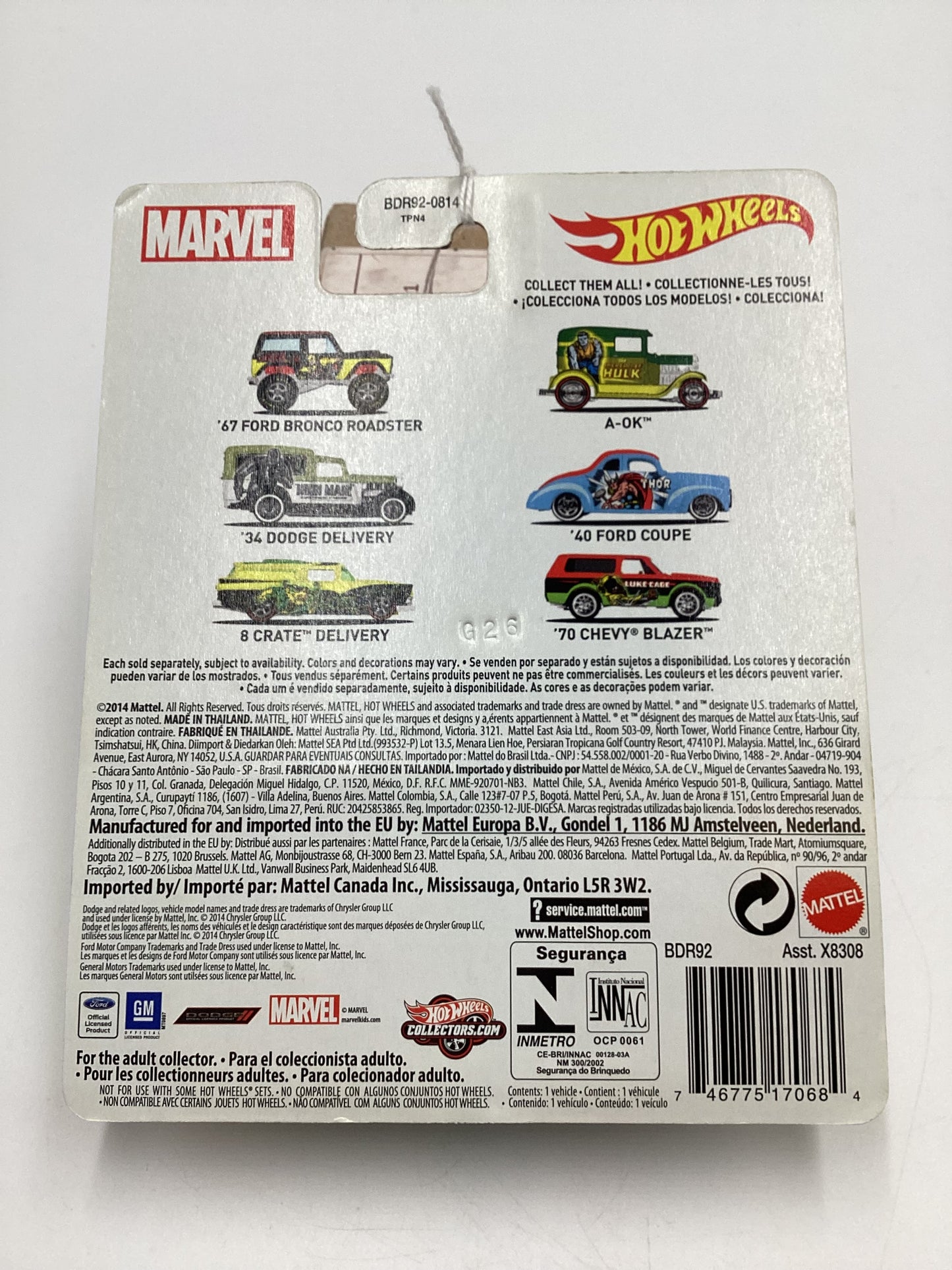 Hot wheels Pop Culture Marvel Iron Man 34 Dodge Delivery Green 272A