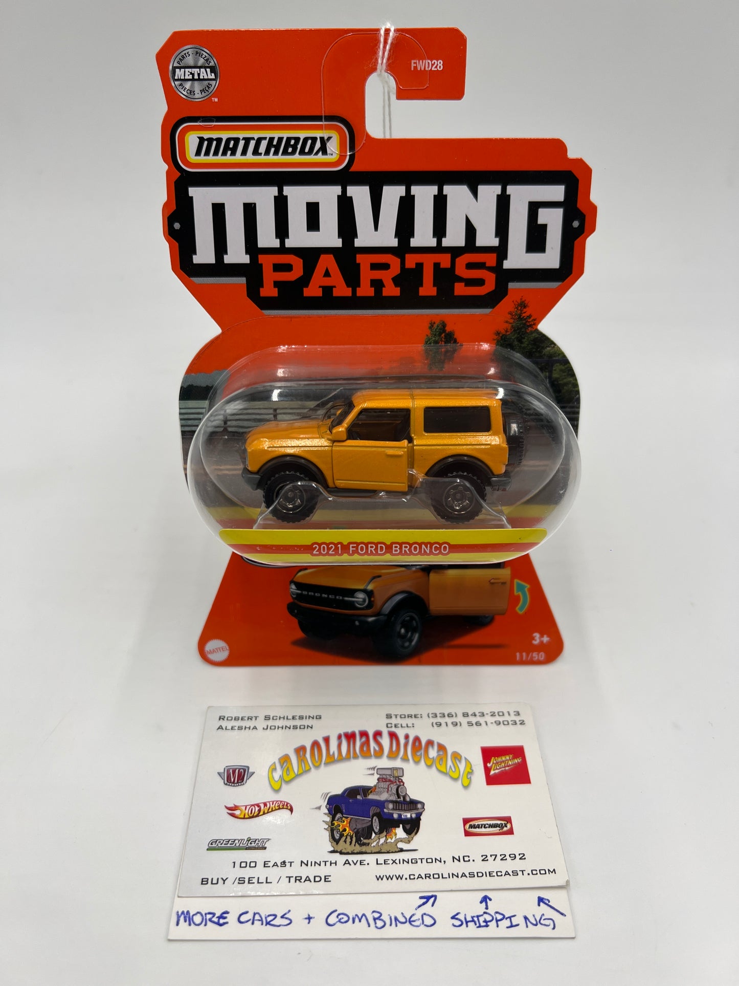 Matchbox Moving Parts #11 2021 Ford Bronco Orange 168M