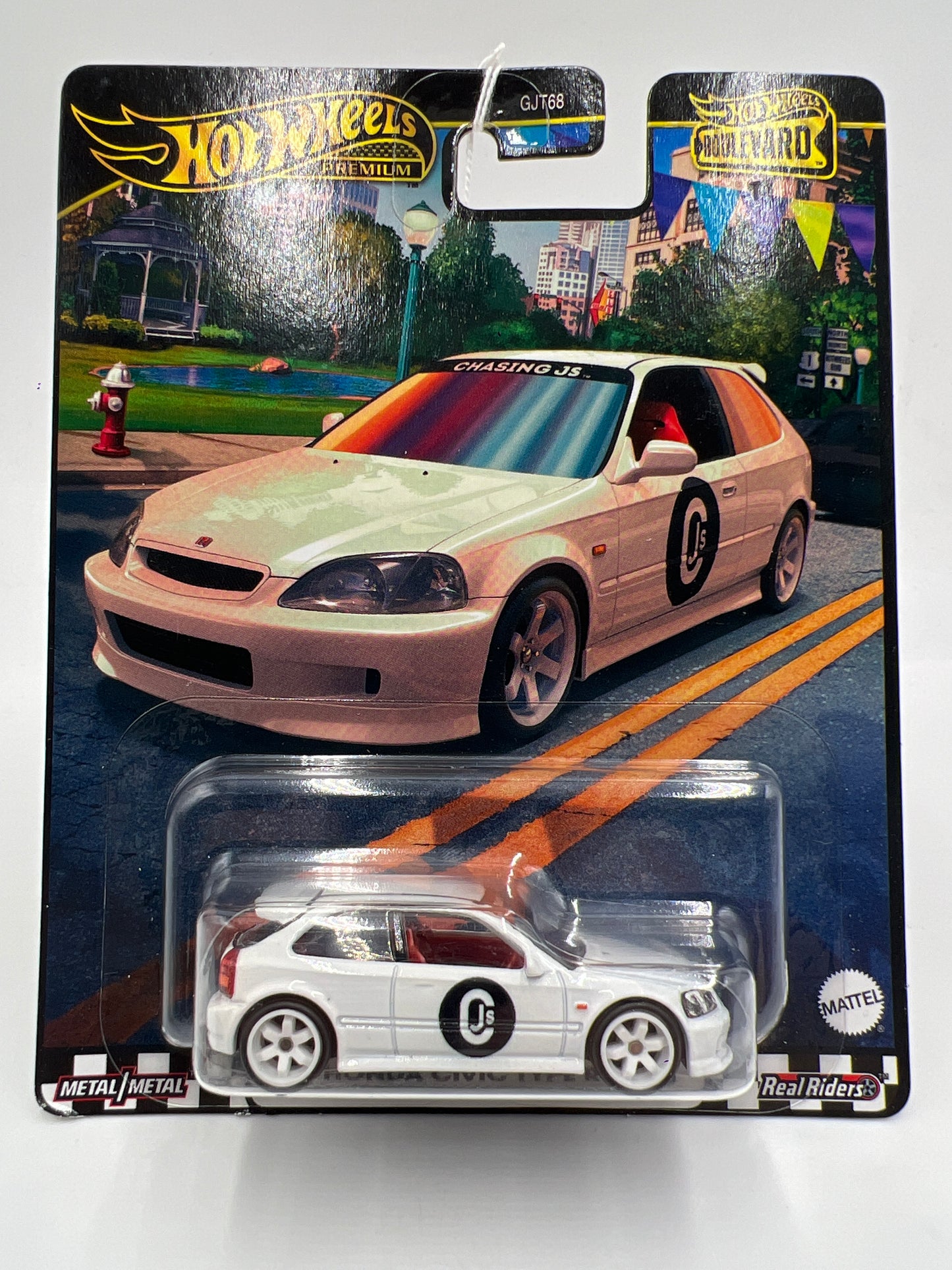 Hot Wheels Premium Boulevard Gold Label 99 Honda Civic Type R EK9 White 261D