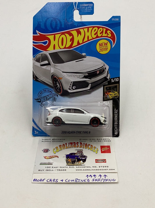 2019 Hot wheels #171 2018 Honda Civic Type R 77C