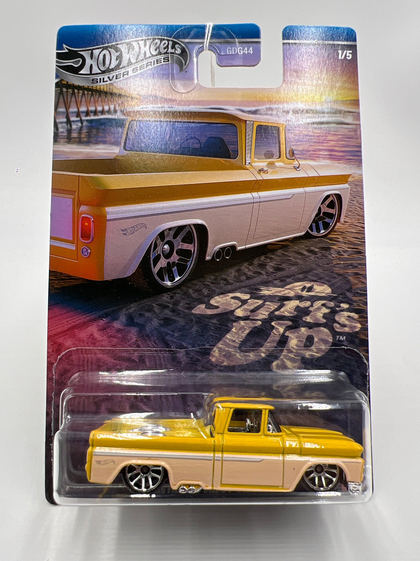 2025 HW Silver Series Surfs Up #1 Custom 62 Chevy Pickup Yellow 155C
