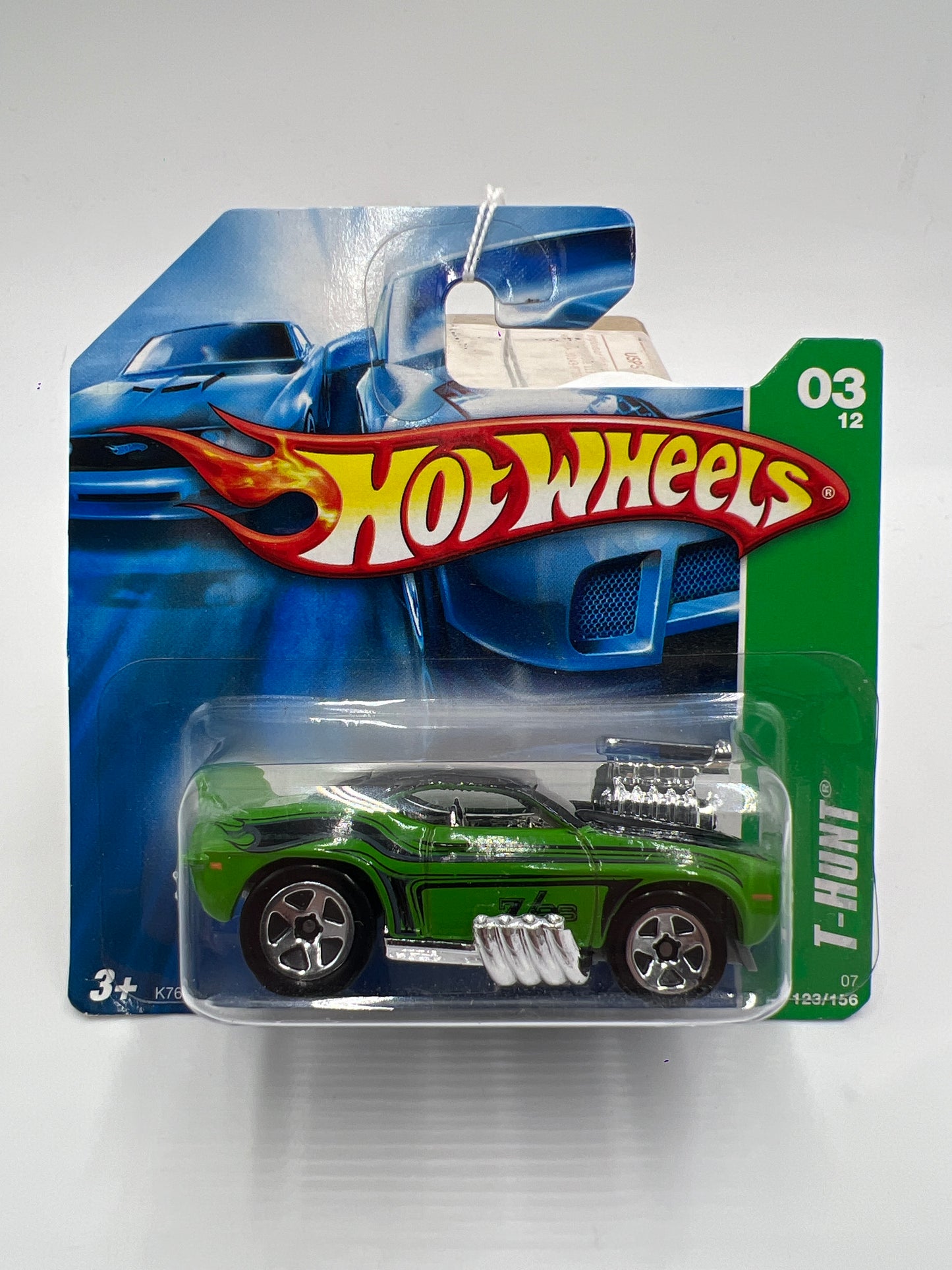 2007 Hot Wheels Short Card Treasure Hunt #123 69 Camaro Z28 Green Tooned 282B
