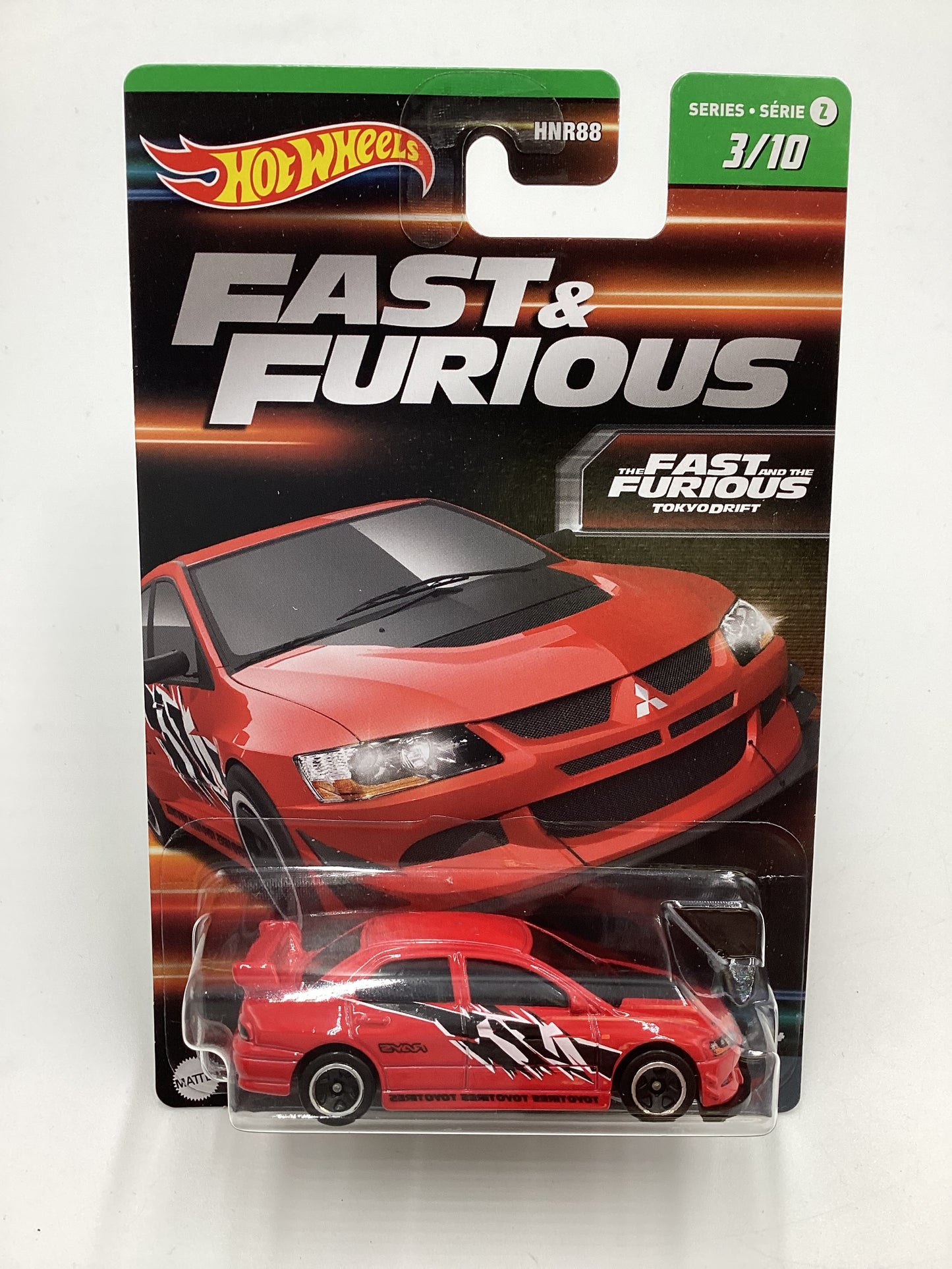 2023 Hot wheels Fast and Furious Series 2 #3 Mitsubishi Lancer Evolution IX Red with protector