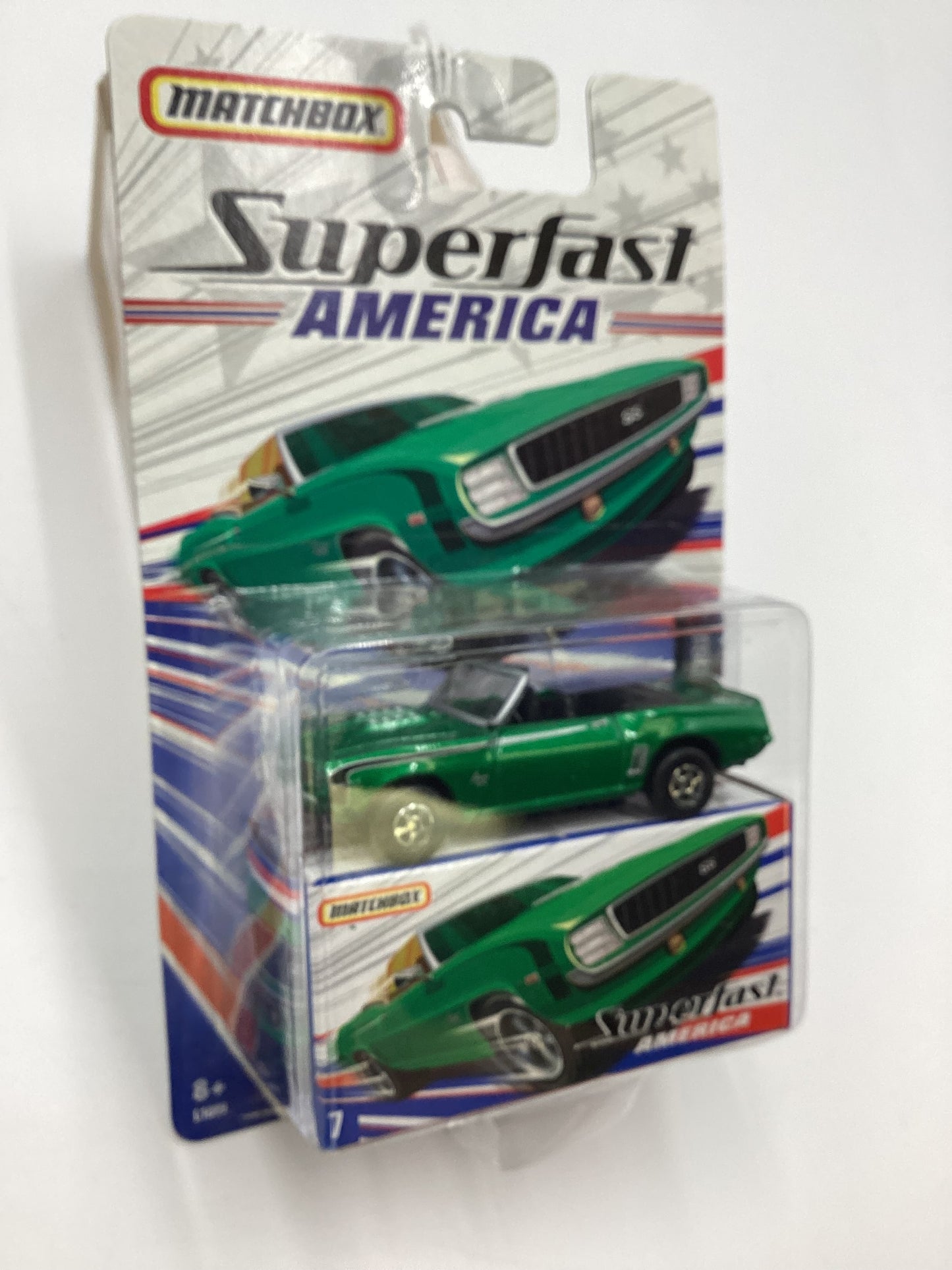 Matchbox Superfast America #7 1969 Chevrolet Camaro SS Convertible Green 174F