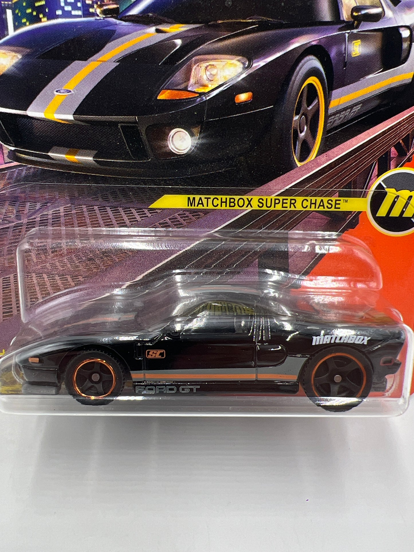 Matchbox Super Chase 2005 Ford GT Black W/Protector