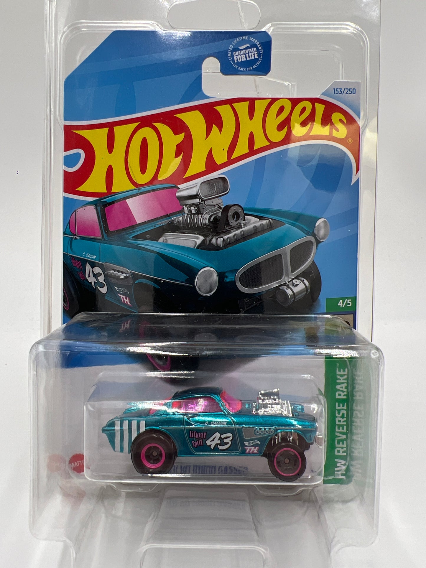 2024 Hot Wheels Super Treasure Hunt #153 Volvo P1800 Gasser Blue W/Protector #1