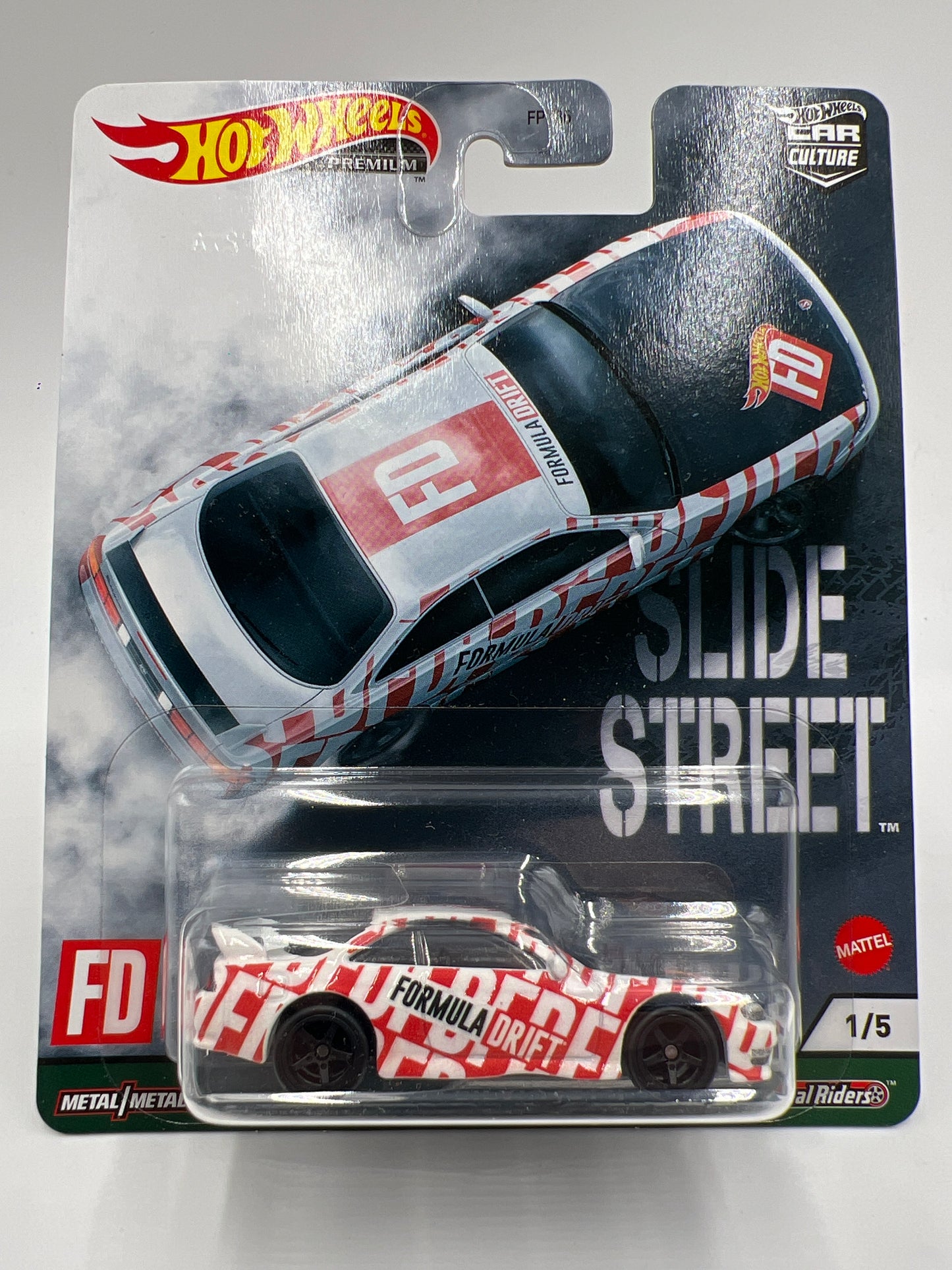 Hot Wheels Premium Slide Street #1 Nissan Silvia S14 Formula Drift Red/White 244D