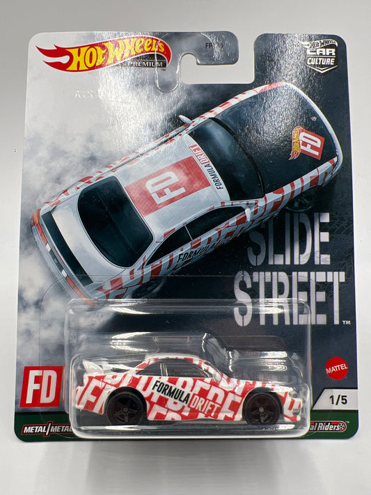 Hot Wheels Premium Slide Street #1 Nissan Silvia S14 Formula Drift Red/White 244D