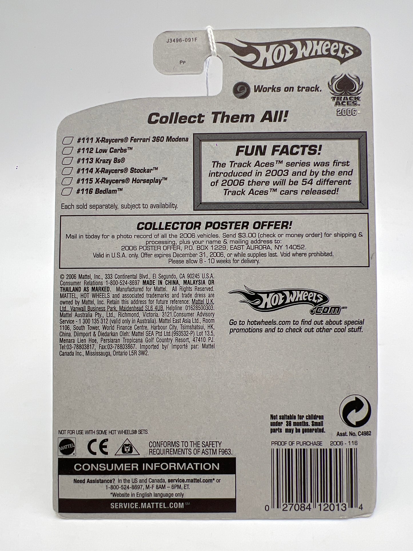 2006 Hot Wheels Faster Than Ever Track Aces #116 Bedlam Green 114D